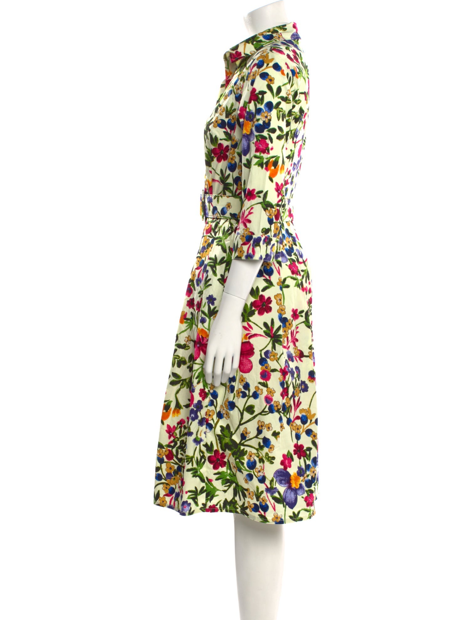 Samantha Sung Floral Print Knee-Length Dress w/ Tags