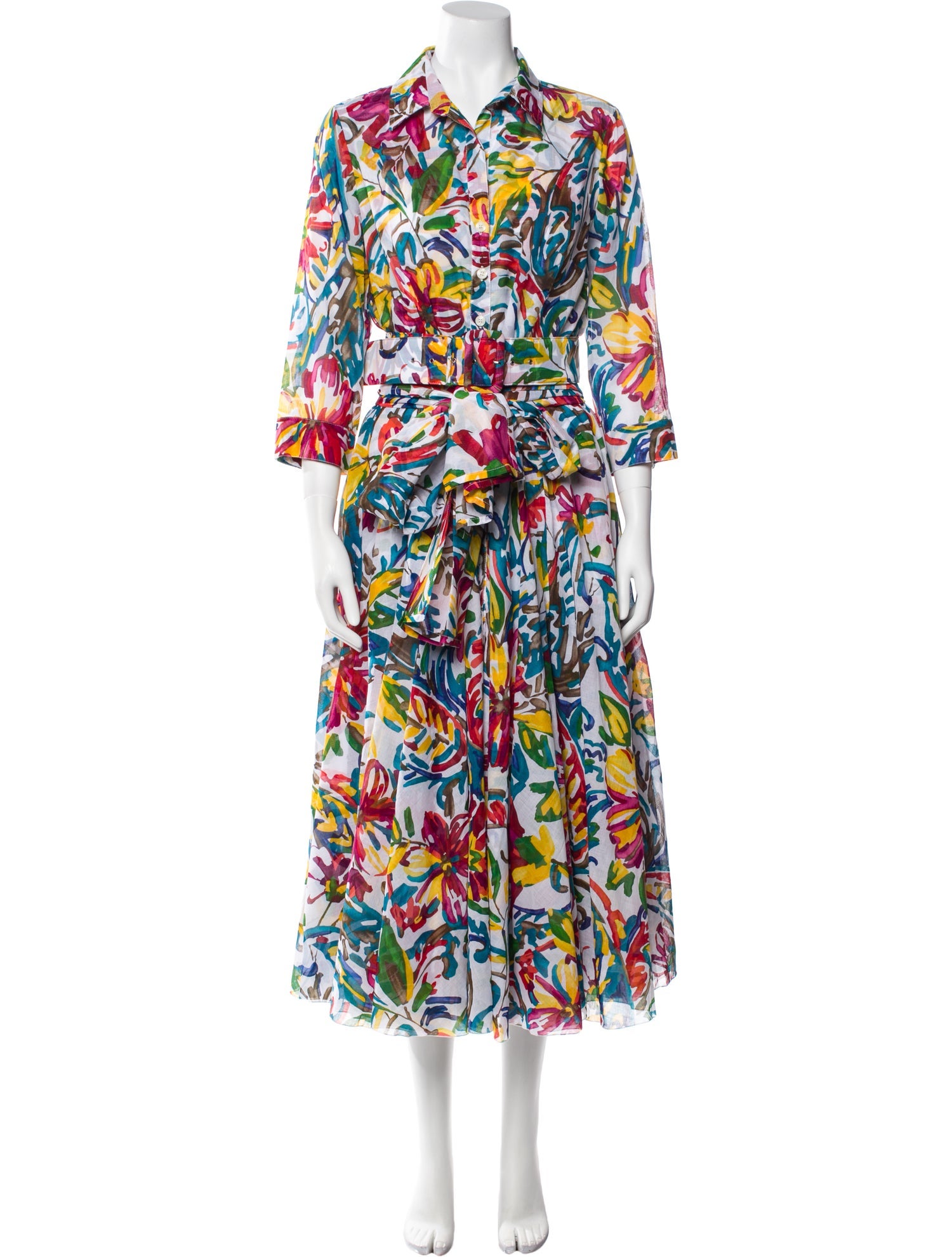 Samantha Sung Floral Print Long Dress w/ Tags