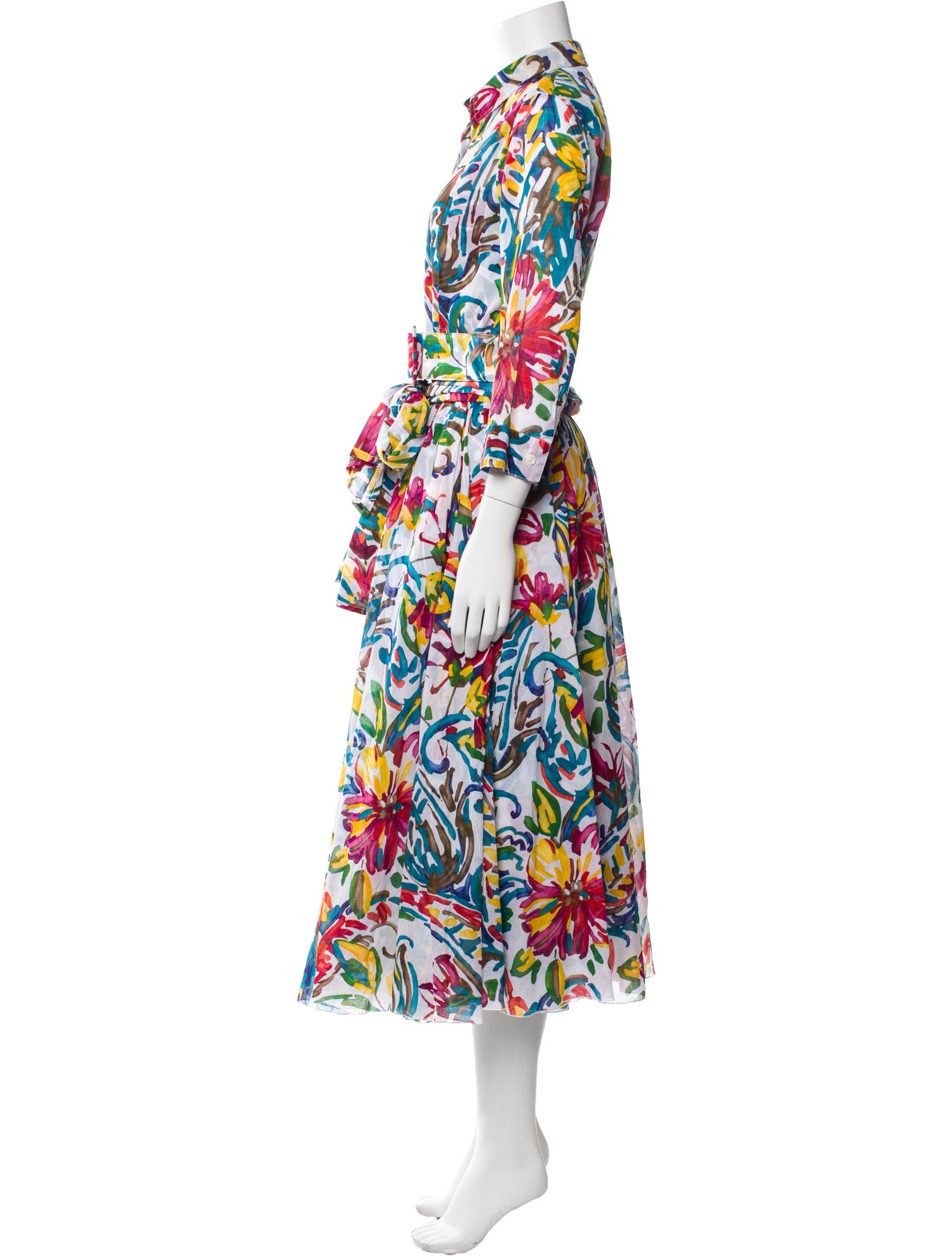 Samantha Sung Floral Print Long Dress w/ Tags