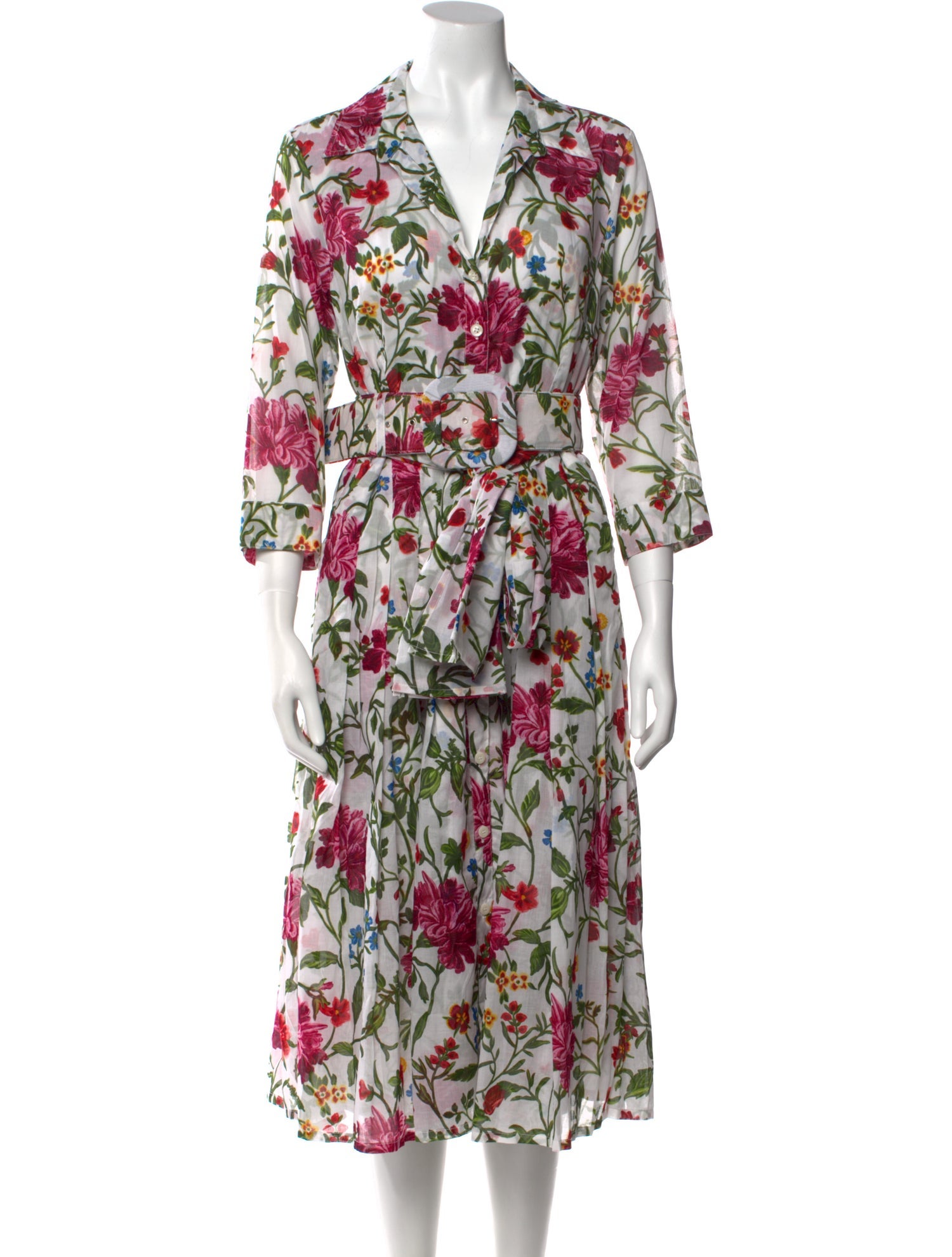 Samantha Sung Floral Print Midi Length Dress w/ Tags