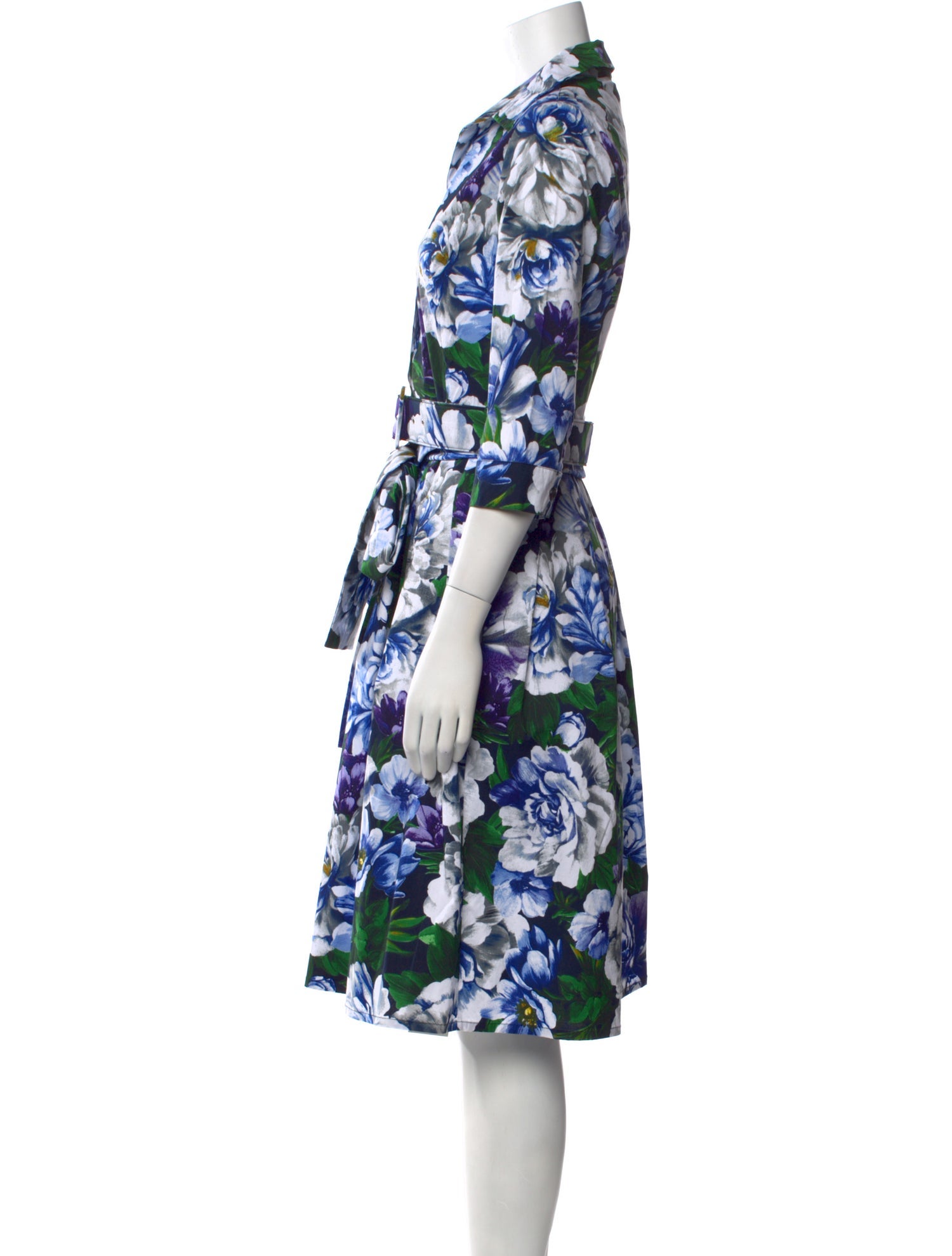 Samantha Sung Floral Print Knee-Length Dress w/ Tags