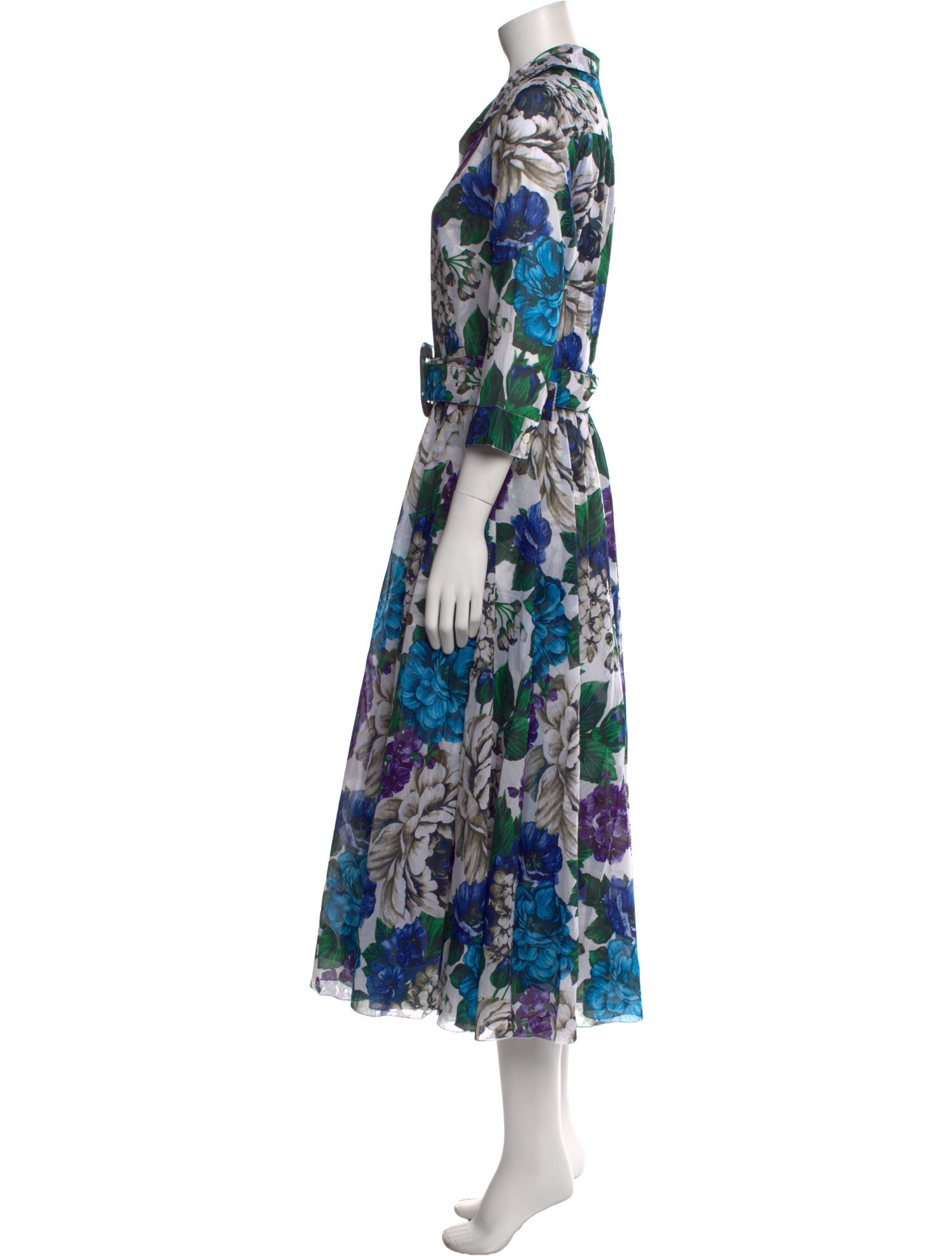 Samantha Sung Floral Print Long Dress w/ Tags