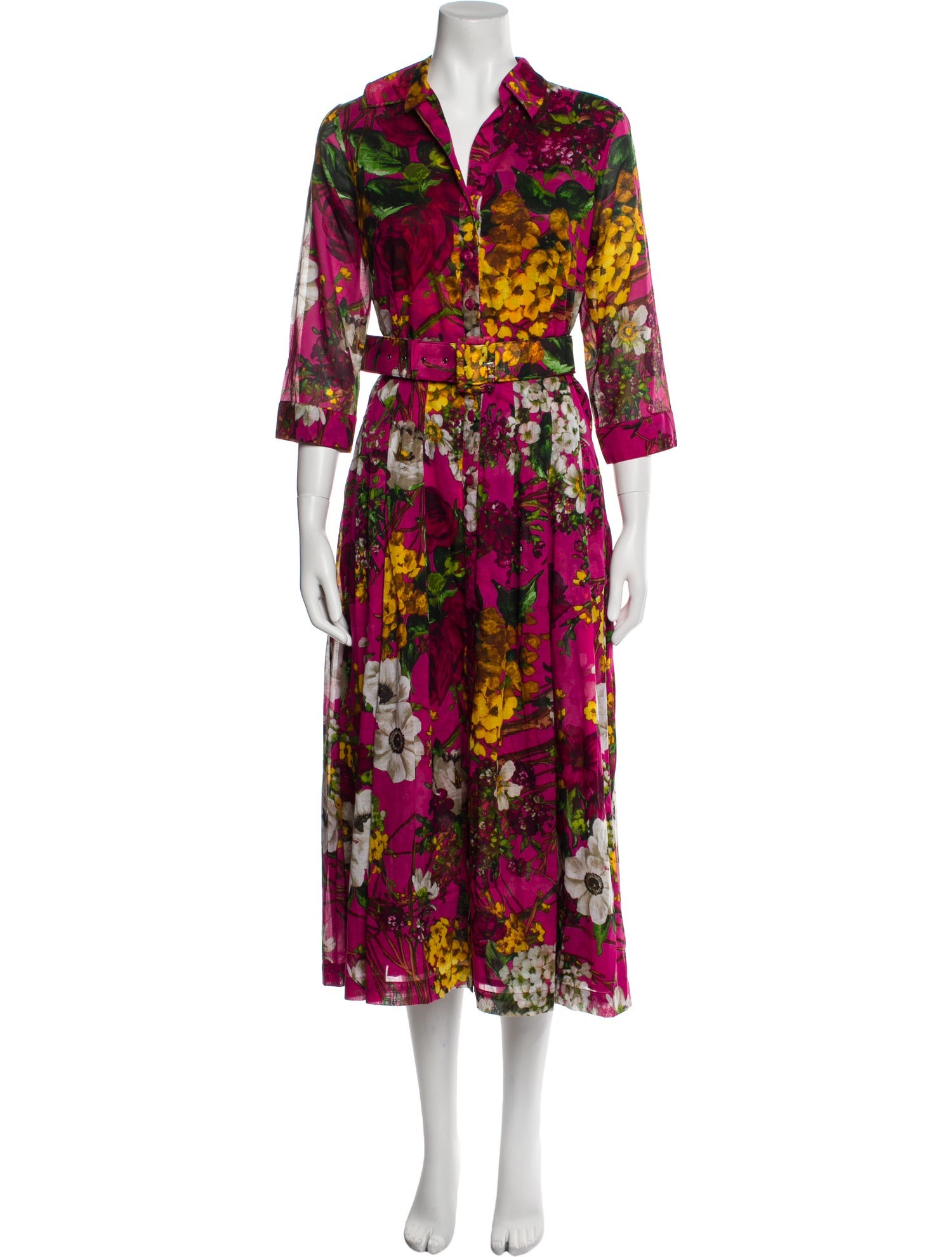 Samantha Sung Floral Print Long Dress