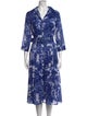 Samantha Sung Floral Print Midi Length Dress