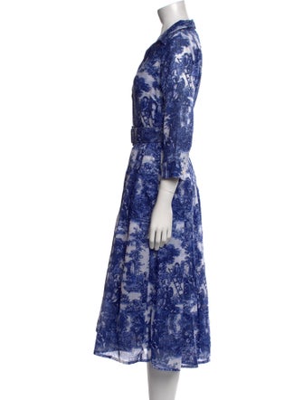 Samantha Sung Floral Print Midi Length Dress