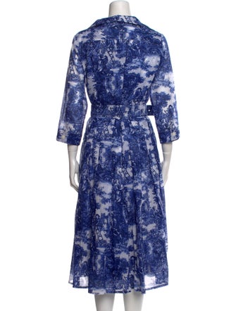 Samantha Sung Floral Print Midi Length Dress