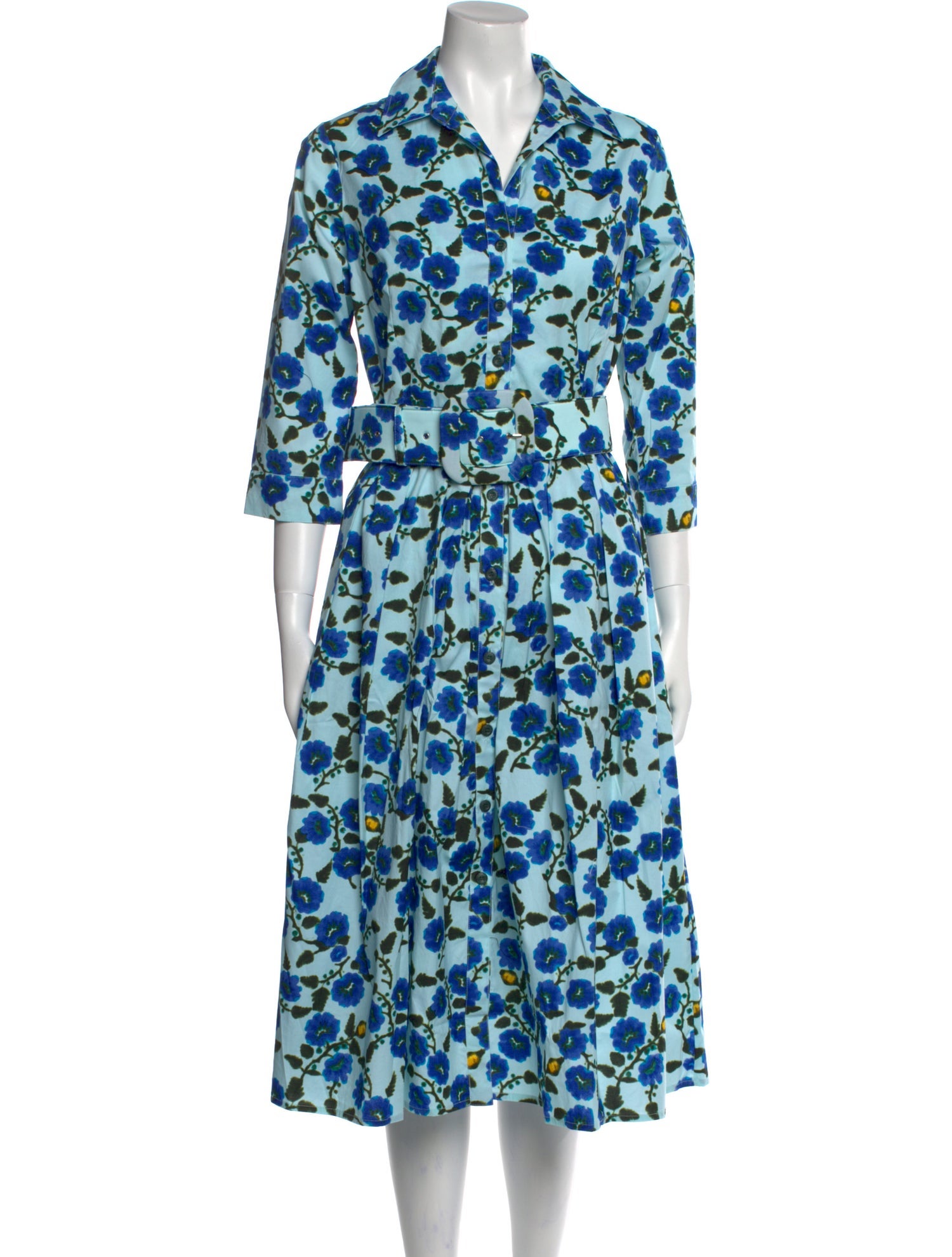 Samantha Sung Floral Print Midi Length Dress