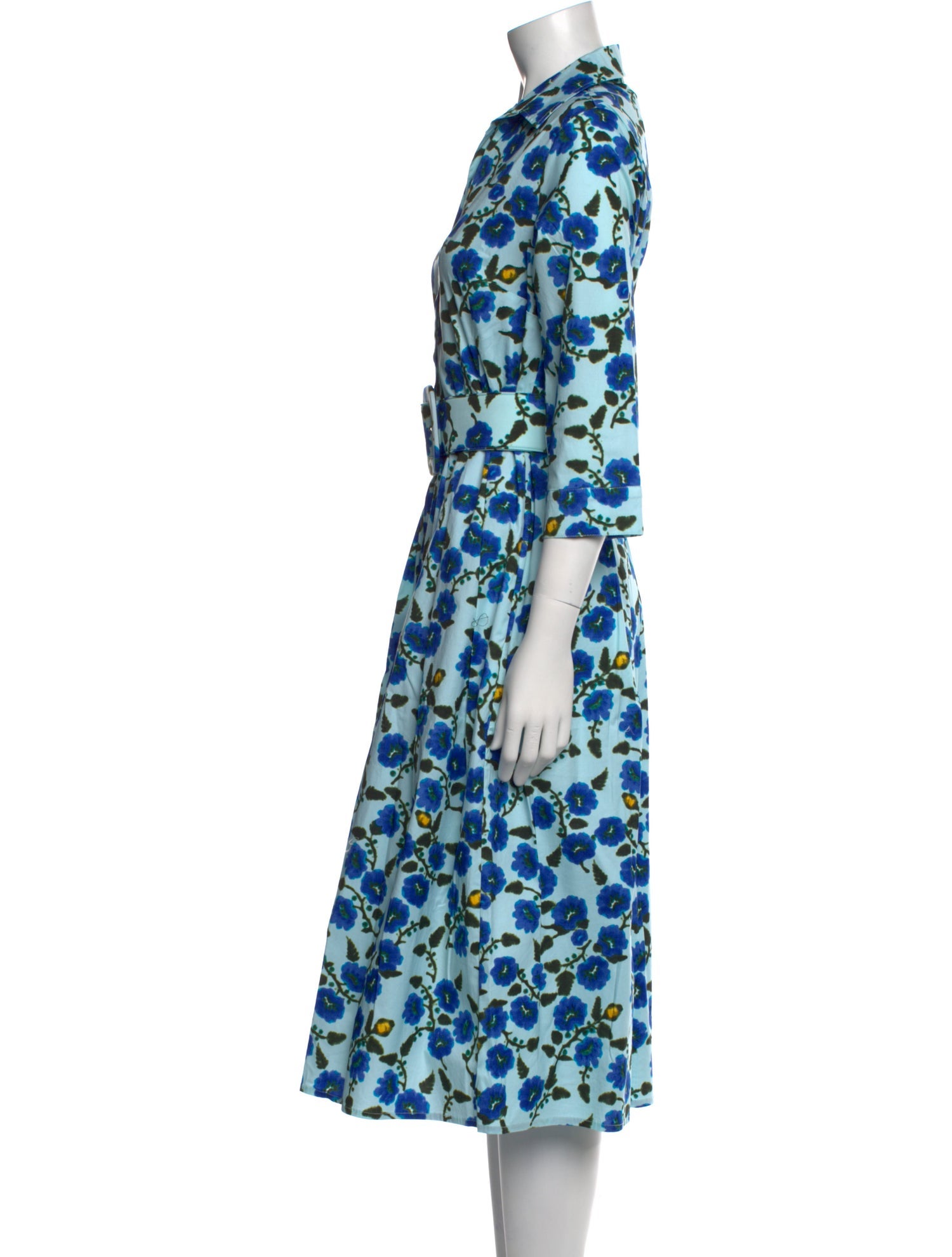 Samantha Sung Floral Print Midi Length Dress