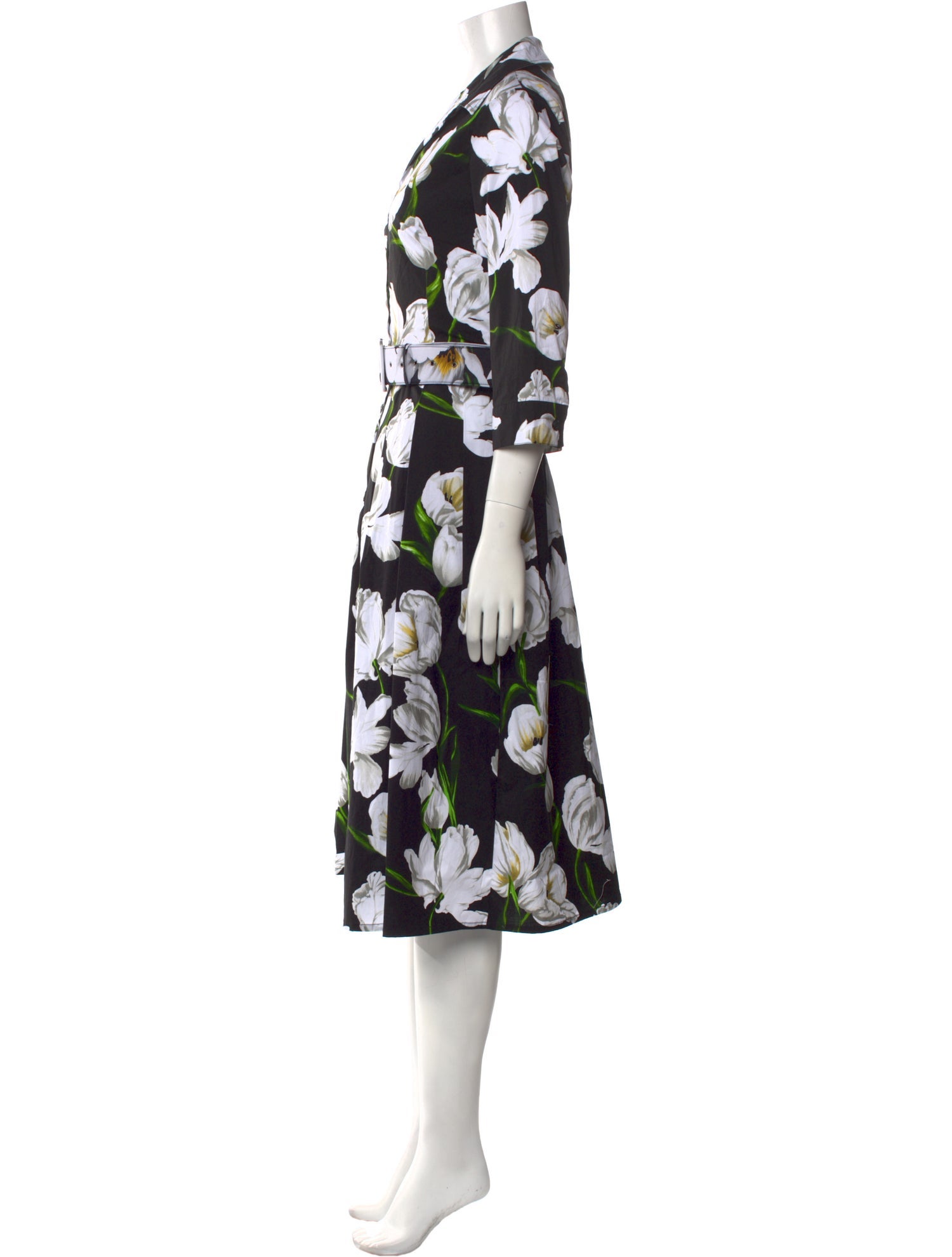 Samantha Sung Floral Print Knee-Length Dress