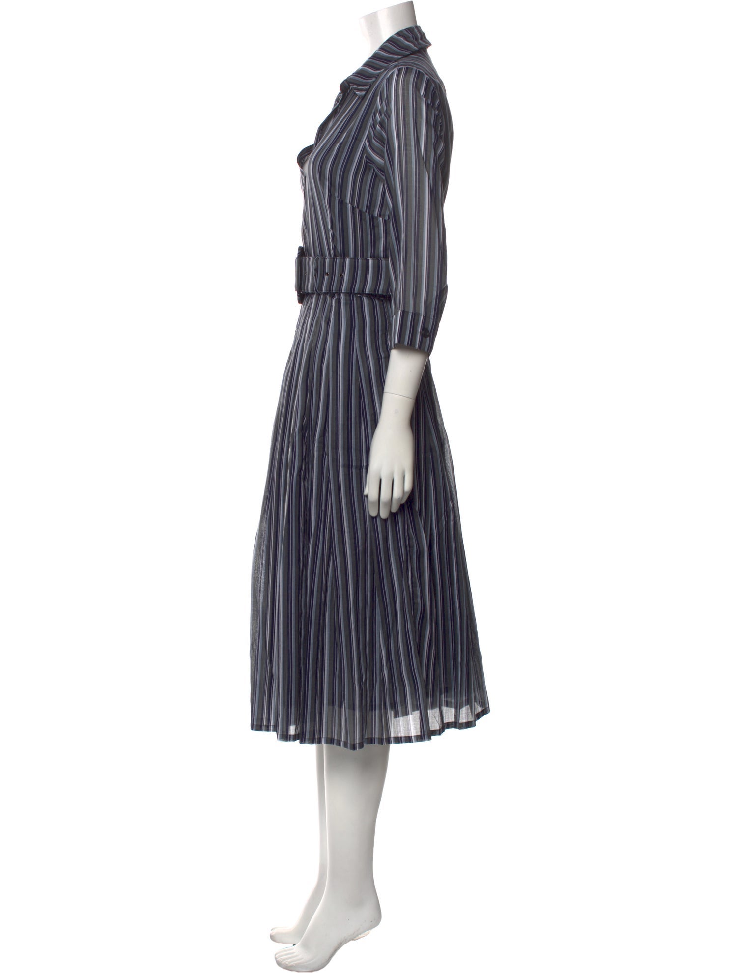 Samantha Sung Striped Midi Length Dress