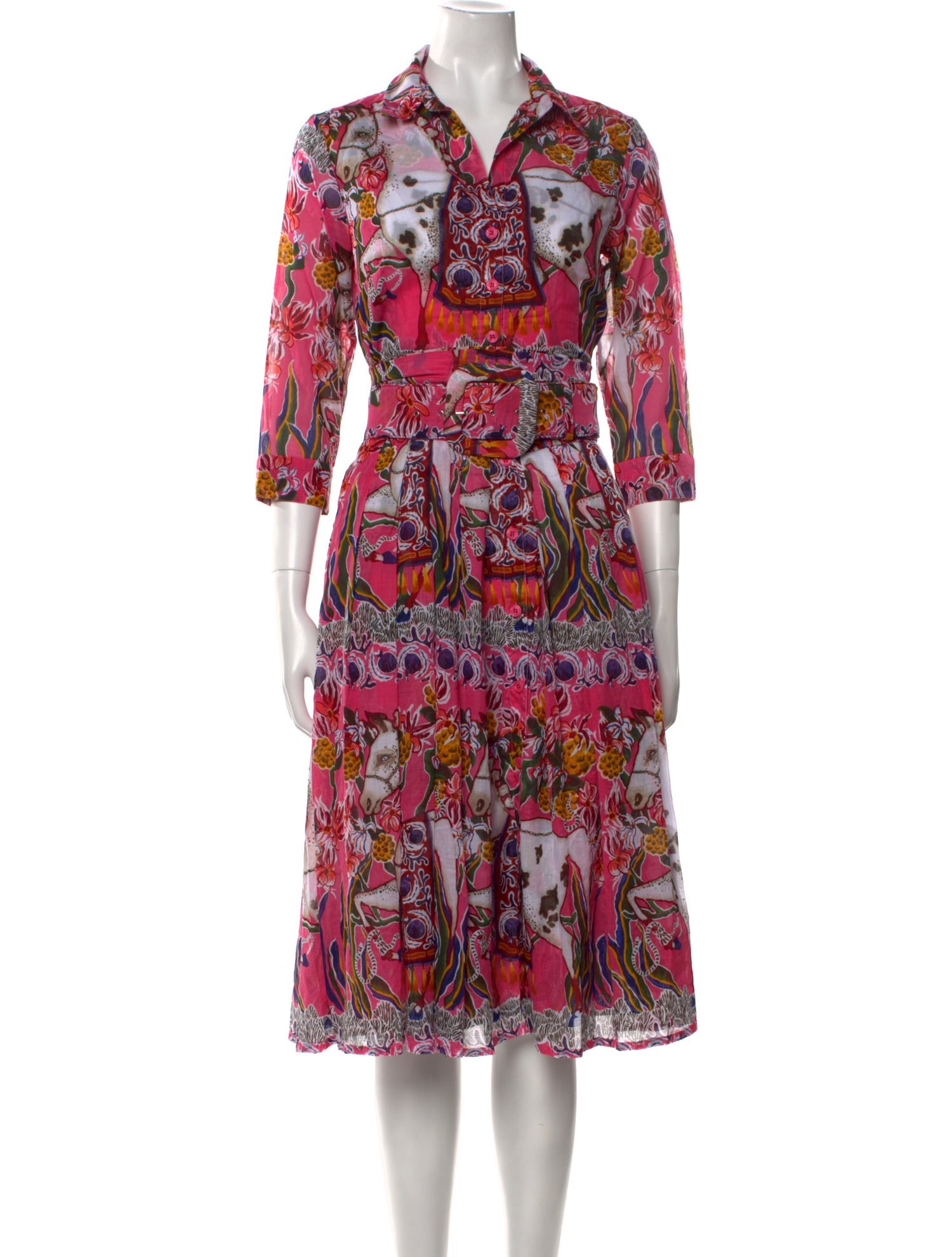 Samantha Sung Printed Midi Length Dress