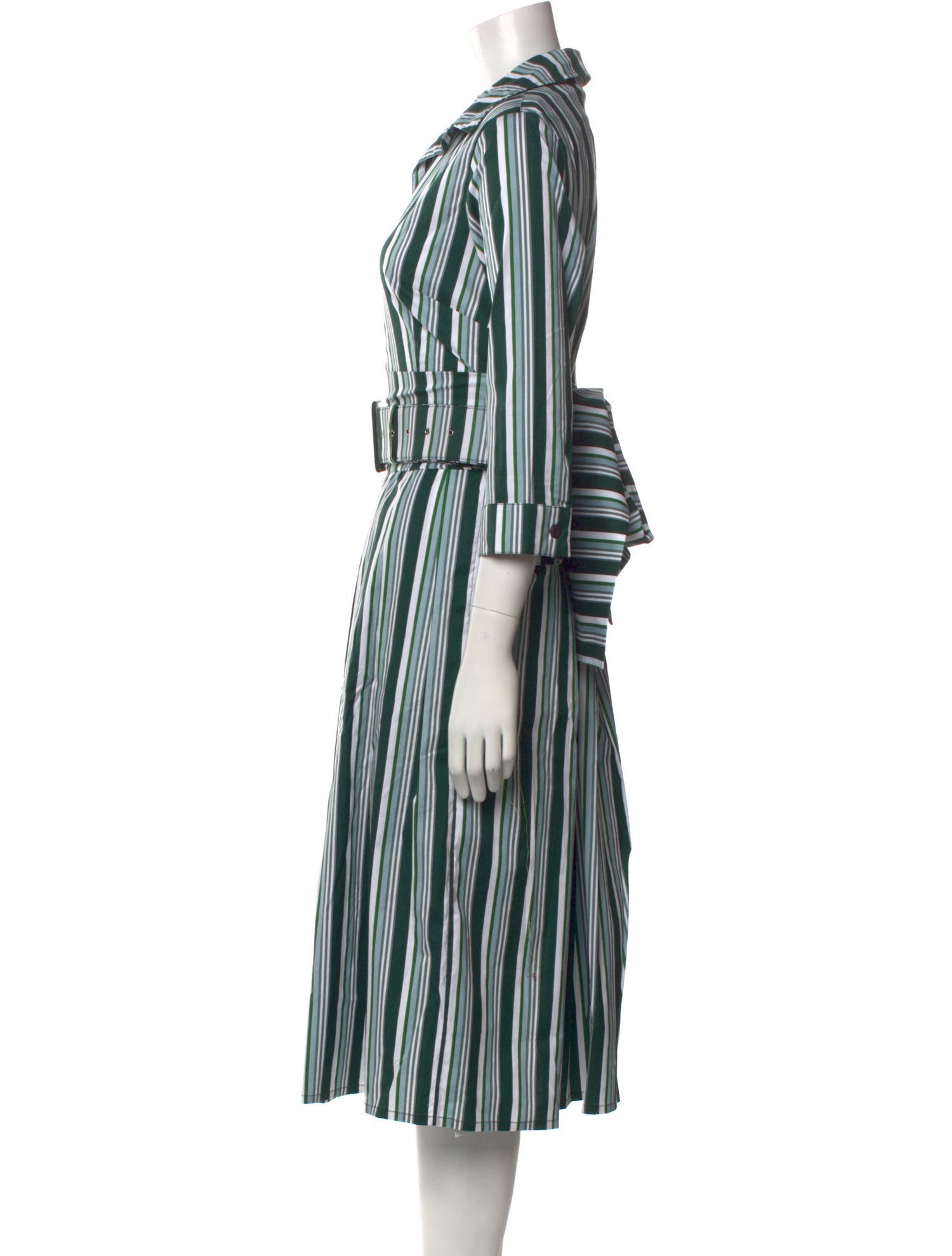 Samantha Sung Striped Midi Length Dress