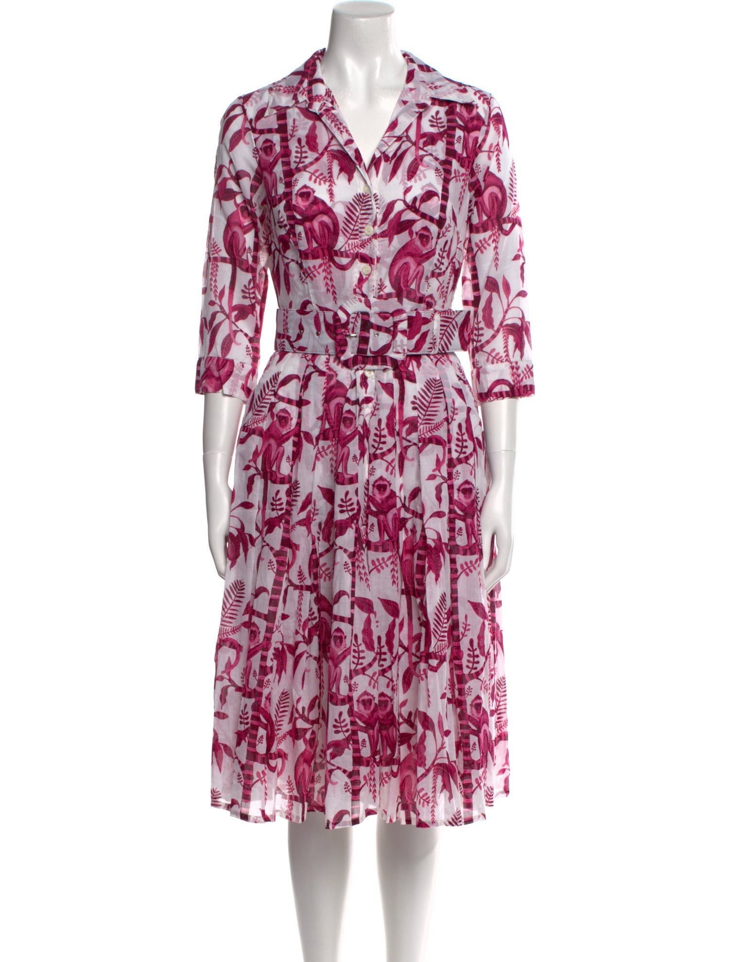 Samantha Sung Printed Midi Length Dress w/ Tags