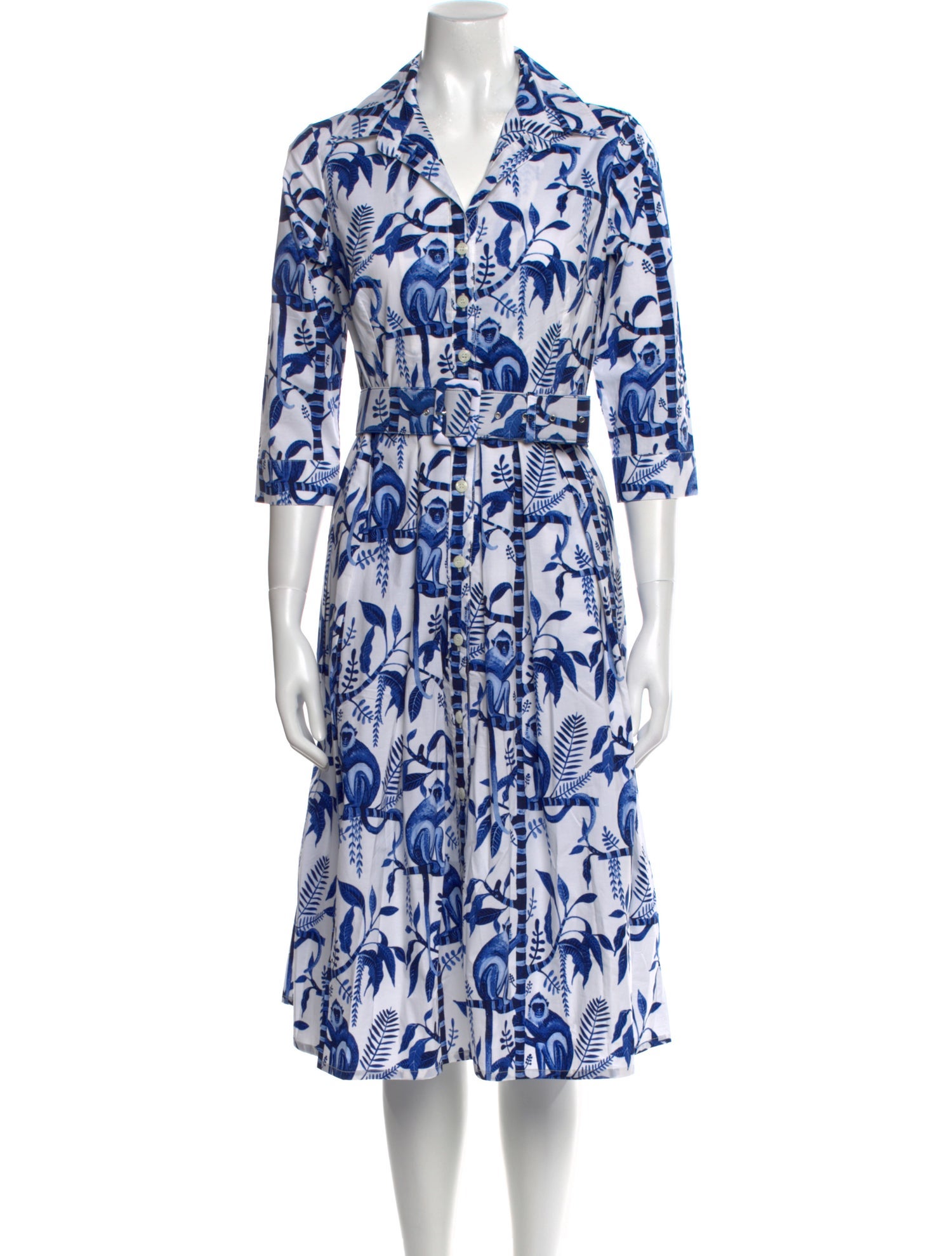 Samantha Sung Printed Midi Length Dress w/ Tags