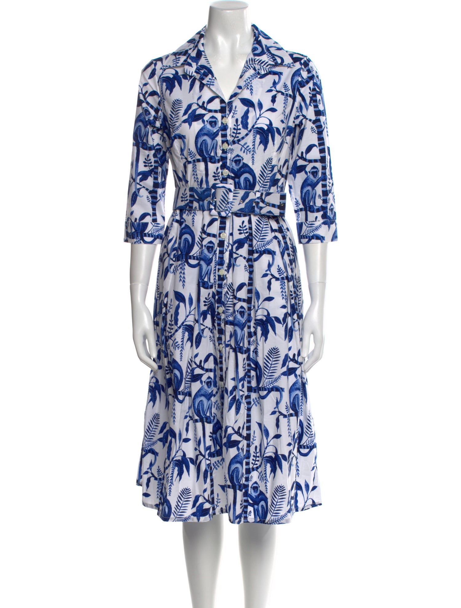 Samantha Sung Printed Midi Length Dress w/ Tags