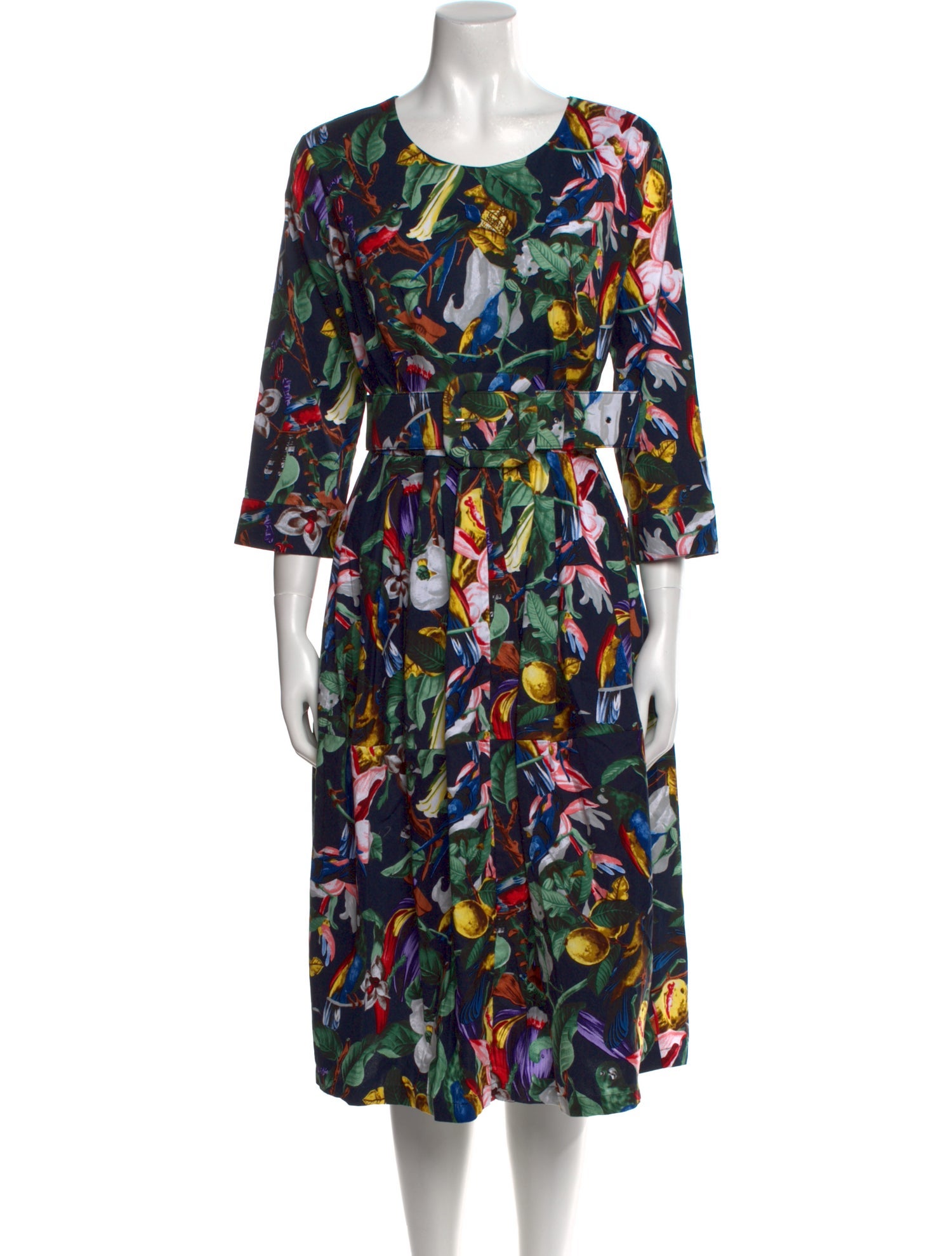 Samantha Sung Printed Midi Length Dress w/ Tags