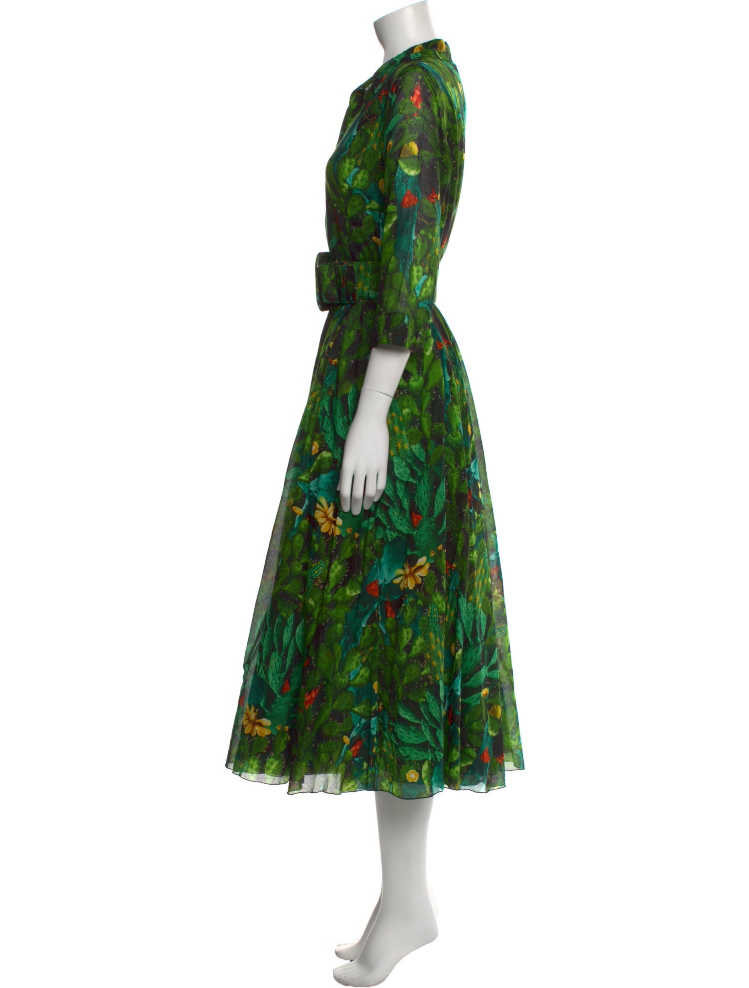 Samantha Sung Floral Print Midi Length Dress w/ Tags