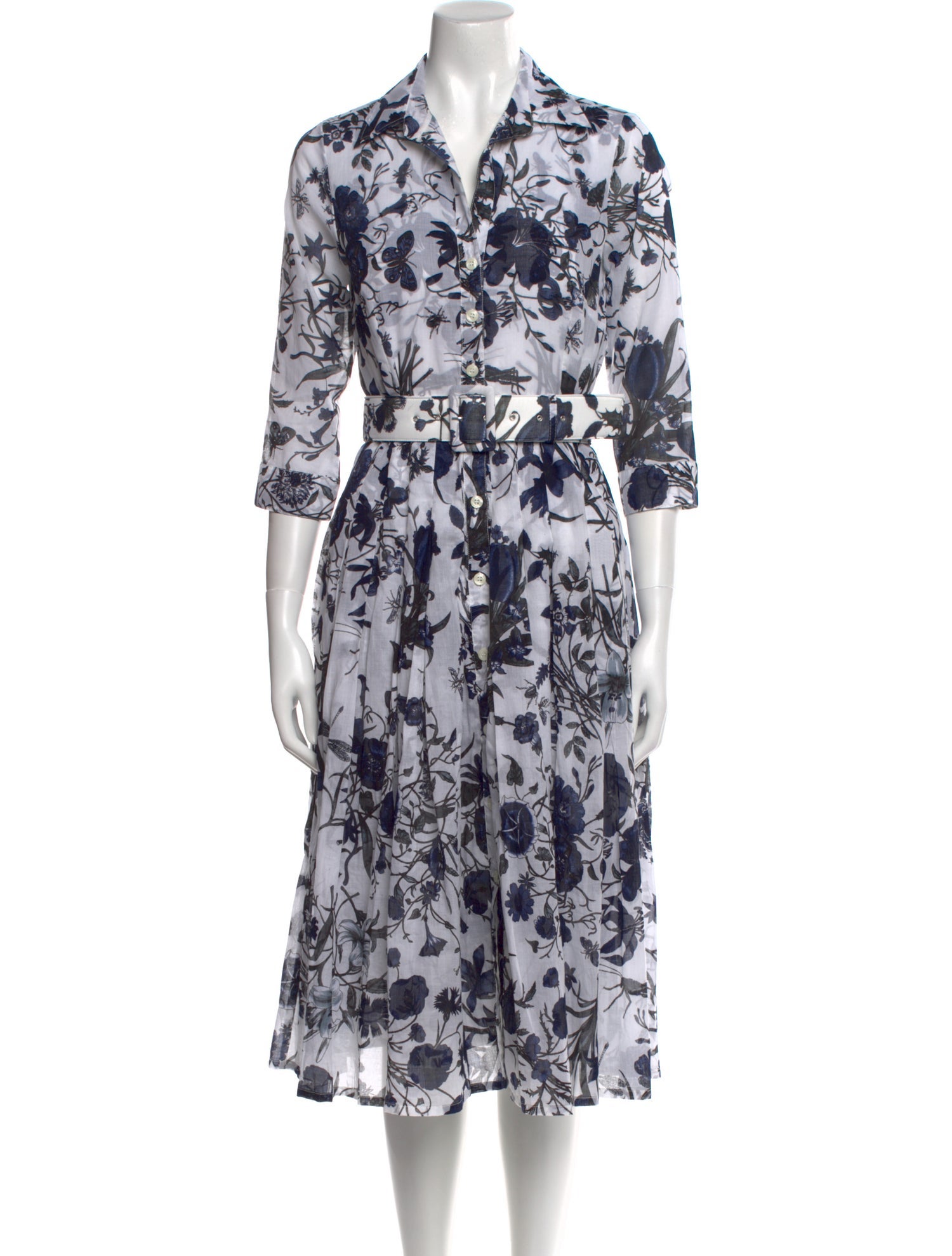 Samantha Sung Floral Print Midi Length Dress w/ Tags