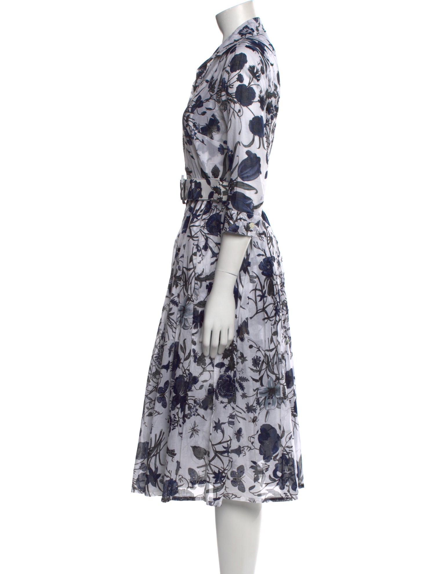 Samantha Sung Floral Print Midi Length Dress w/ Tags