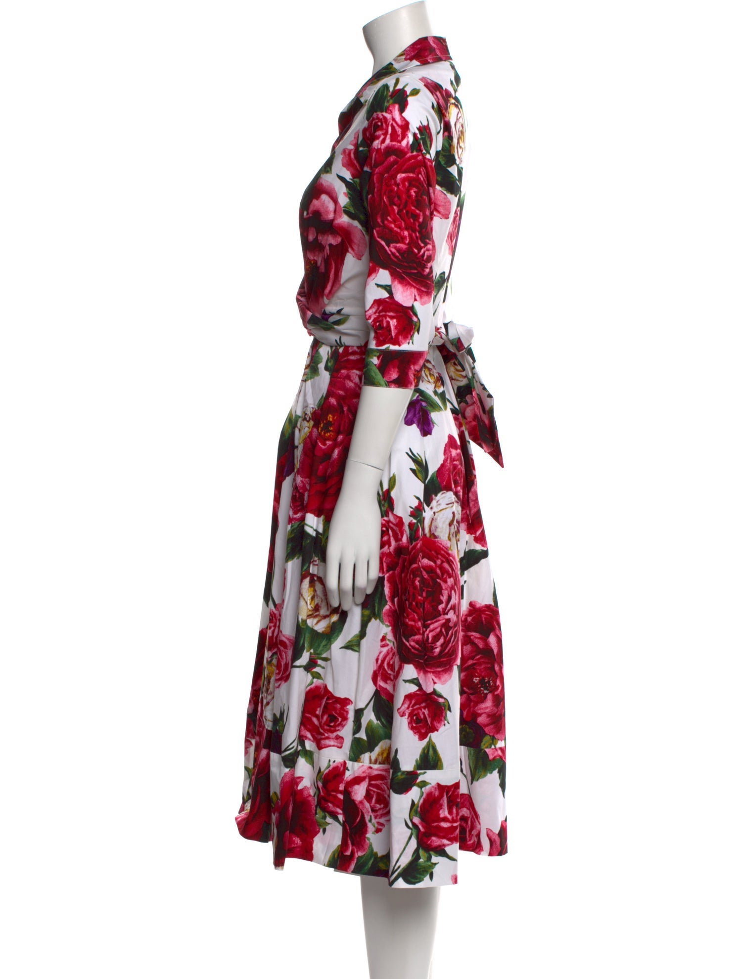 Samantha Sung Floral Print Midi Length Dress w/ Tags