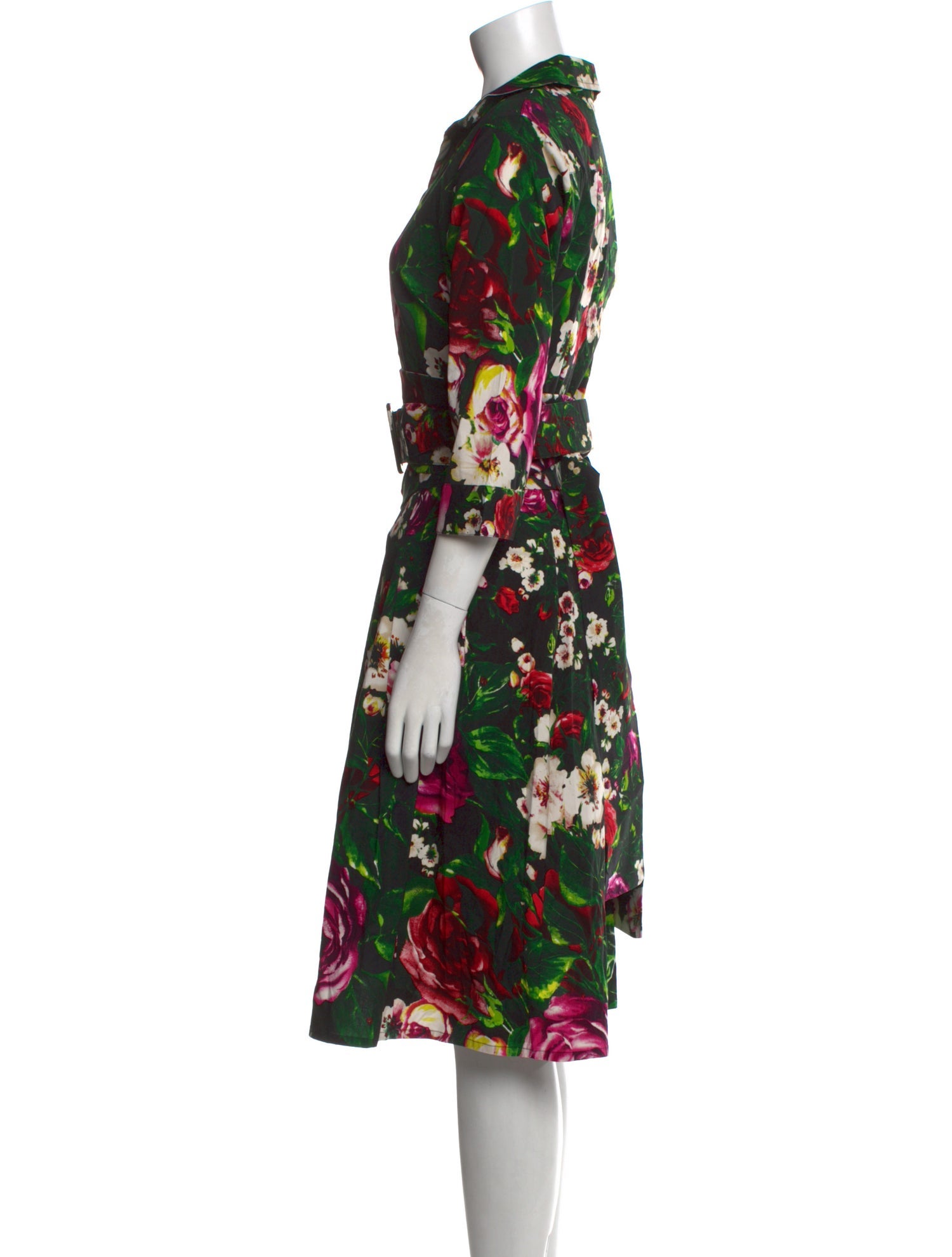 Samantha Sung Floral Print Midi Length Dress w/ Tags