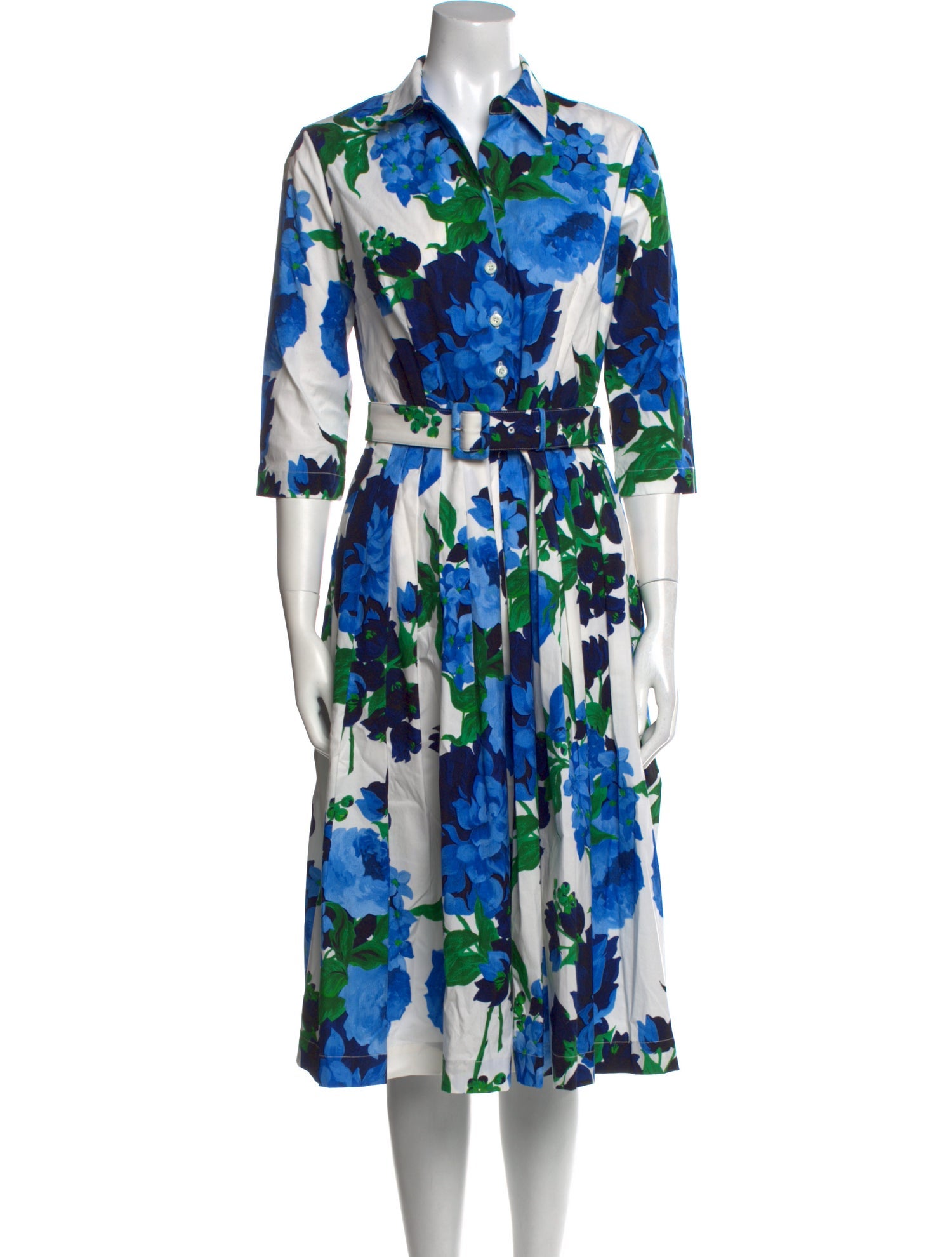 Samantha Sung Floral Print Midi Length Dress