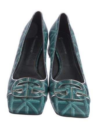 Samantha Sung Leather Printed Pumps