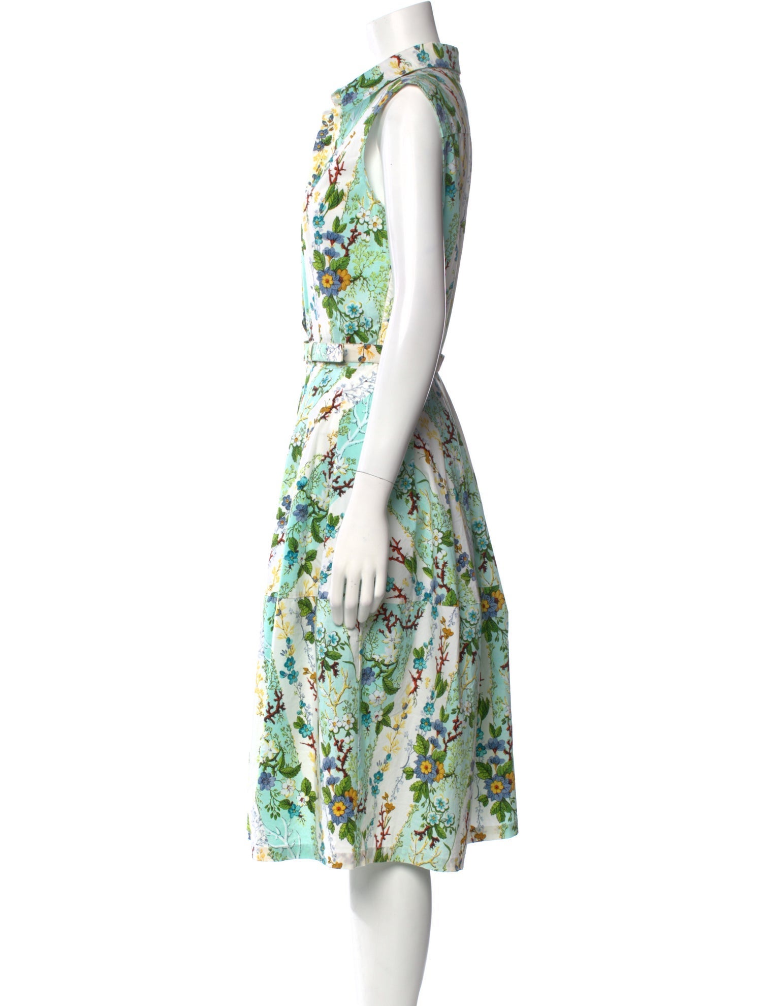 Samantha Sung Floral Print Midi Length Dress