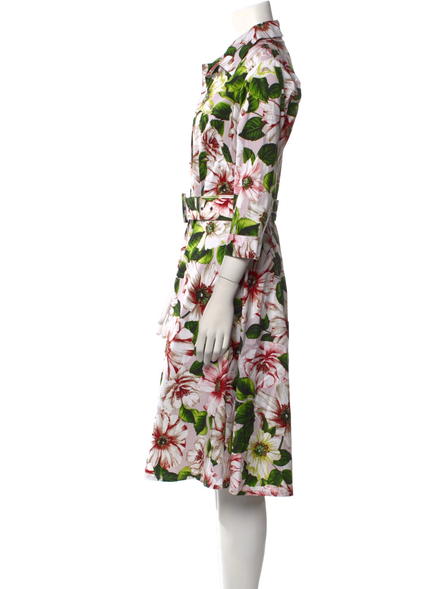 Samantha Sung Floral Print Midi Length Dress