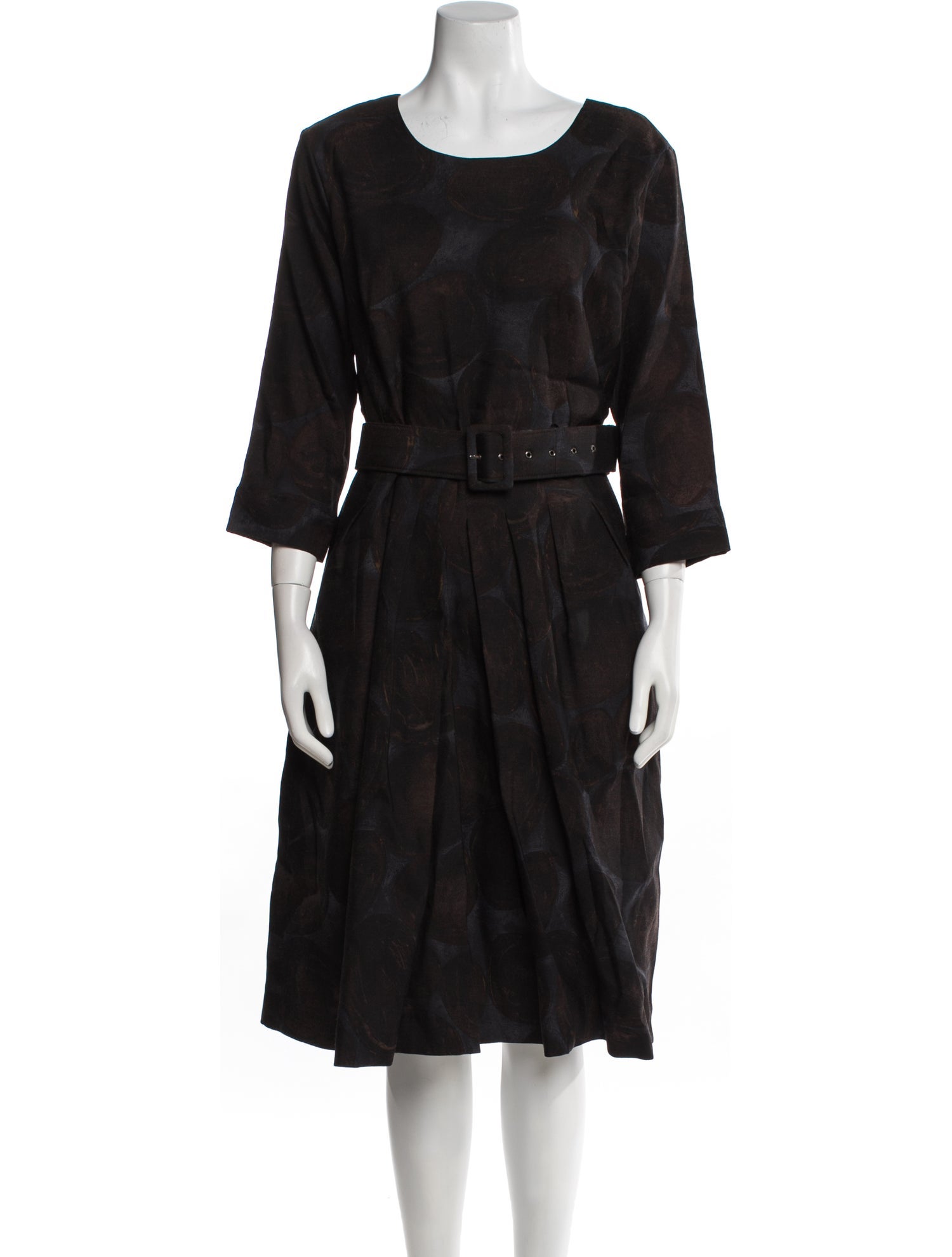 Samantha Sung Scoop Neck Midi Length Dress