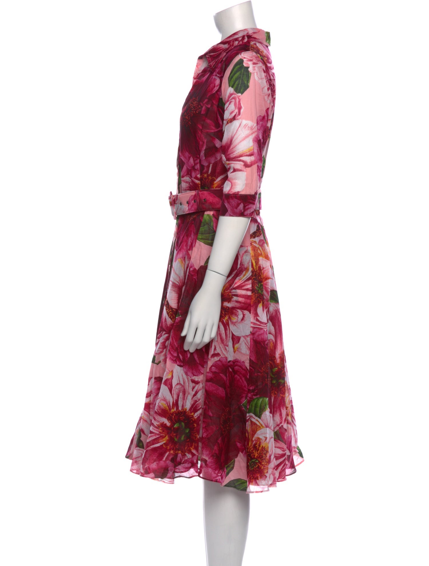 Samantha Sung Floral Print Midi Length Dress