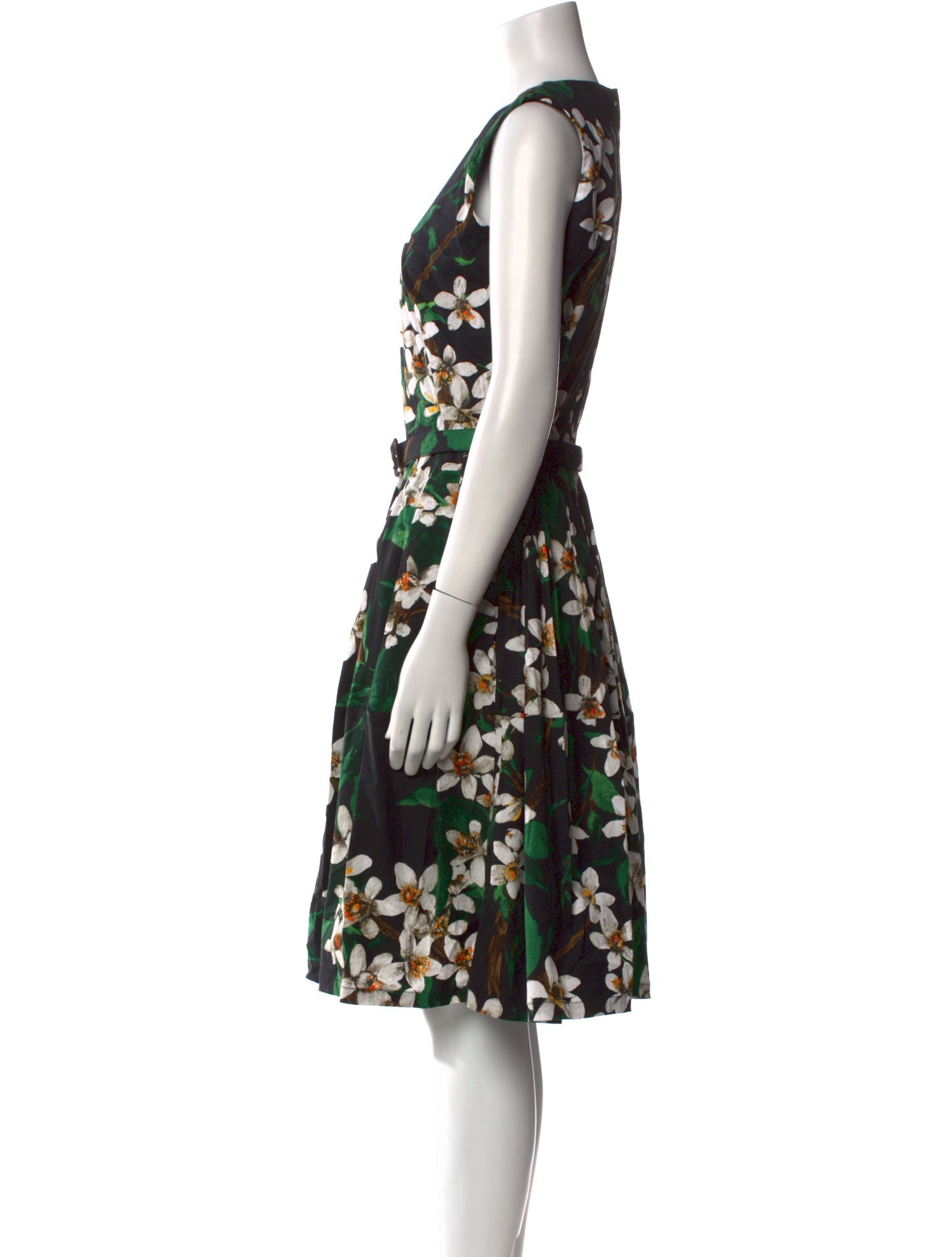 Samantha Sung Floral Print Knee-Length Dress