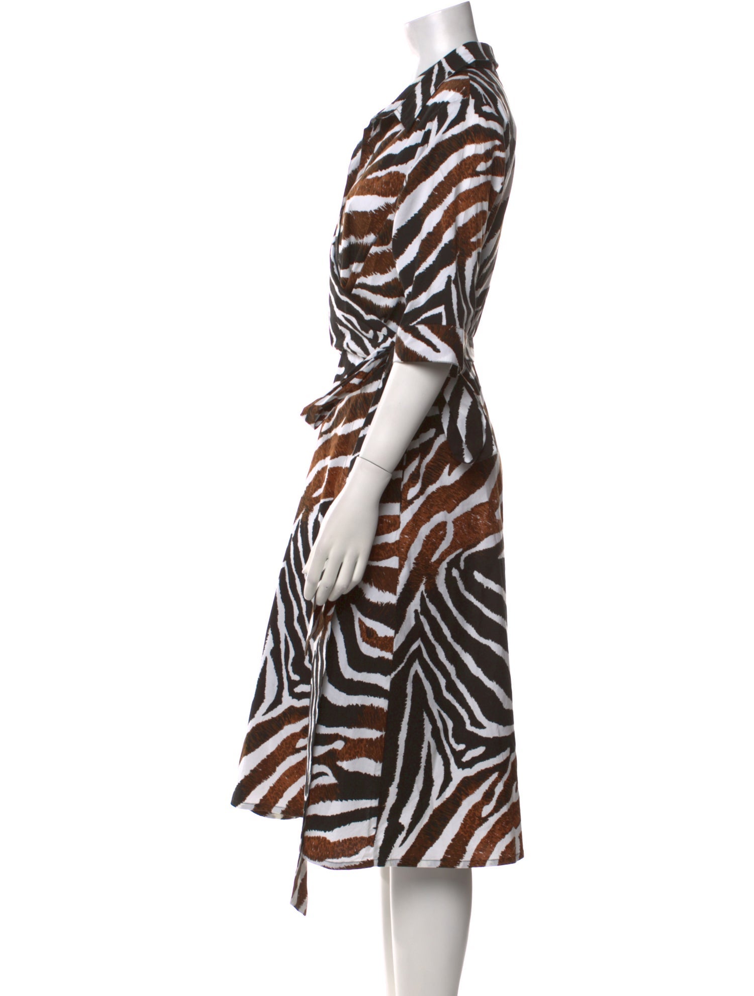 Samantha Sung Animal Print Midi Length Dress