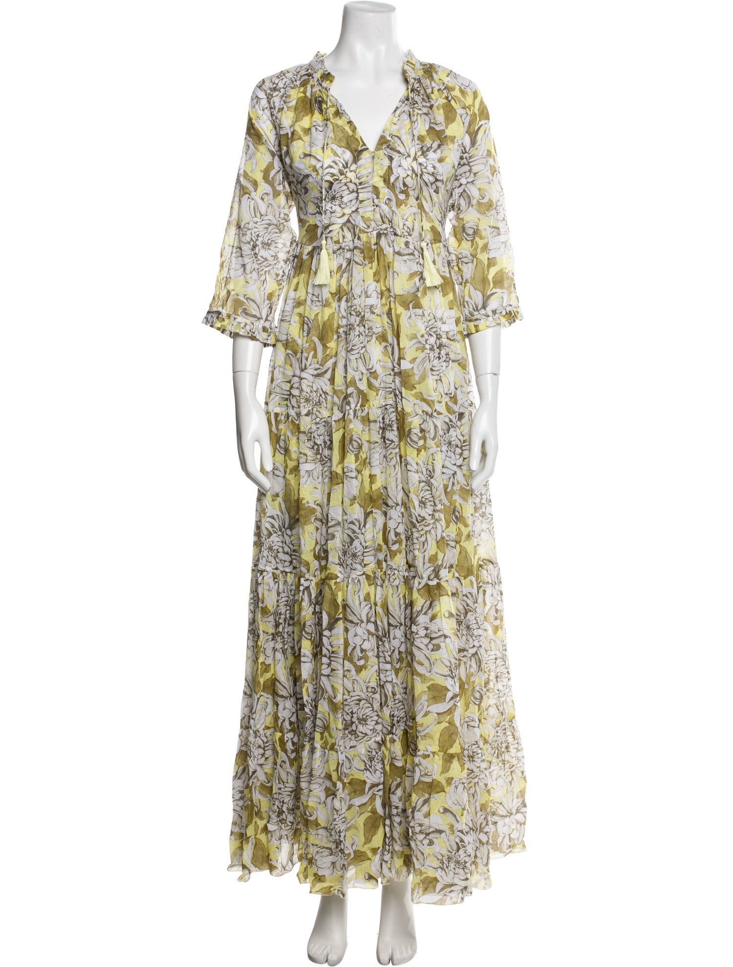 Samantha Sung Floral Print Long Dress w/ Tags