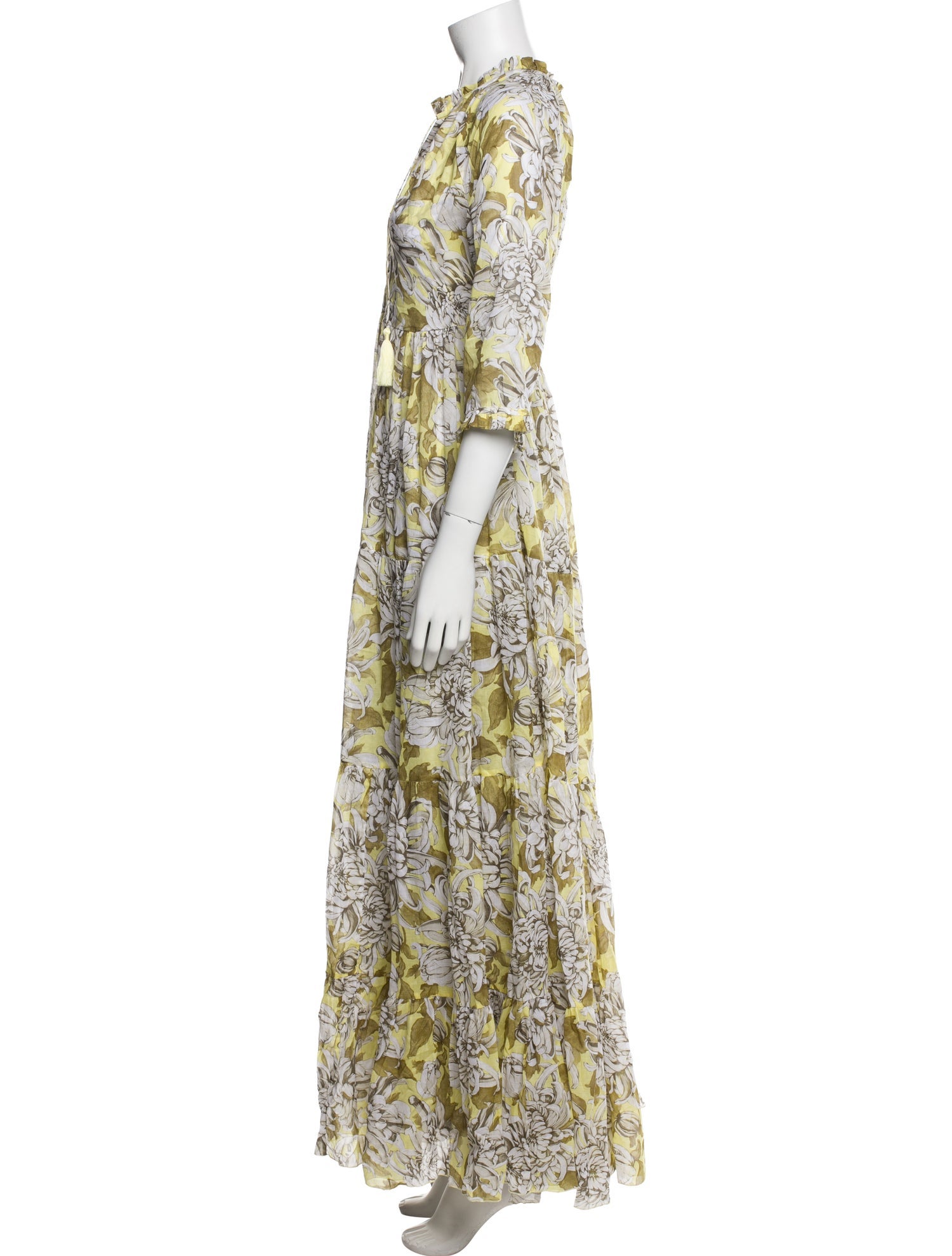 Samantha Sung Floral Print Long Dress w/ Tags
