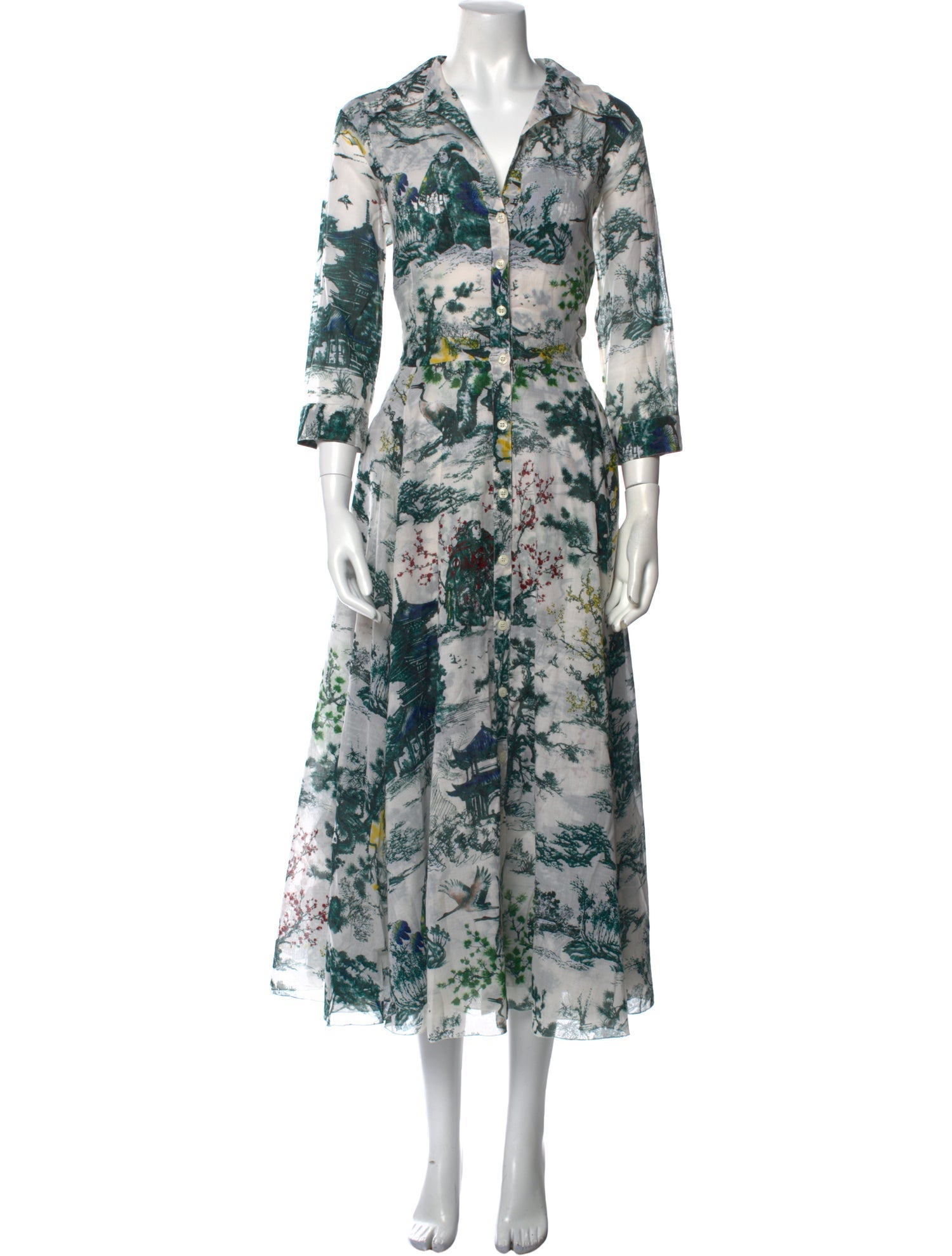 Samantha Sung Floral Print Long Dress