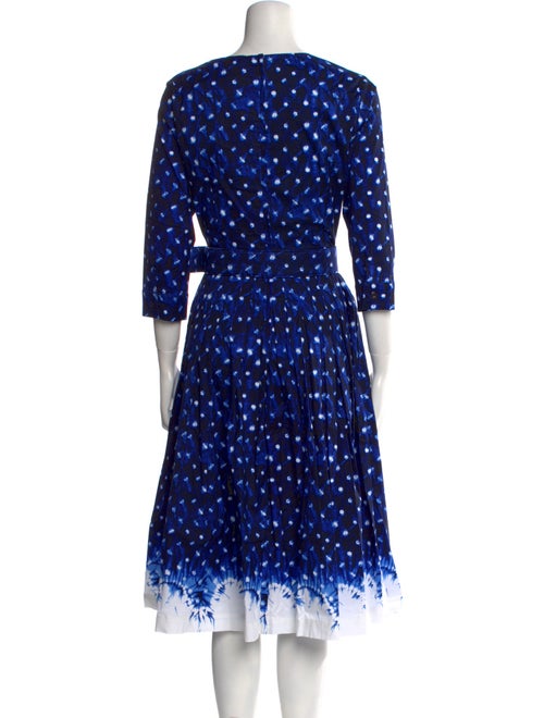 Samantha Sung Tie-Dye Print Midi Length Dress