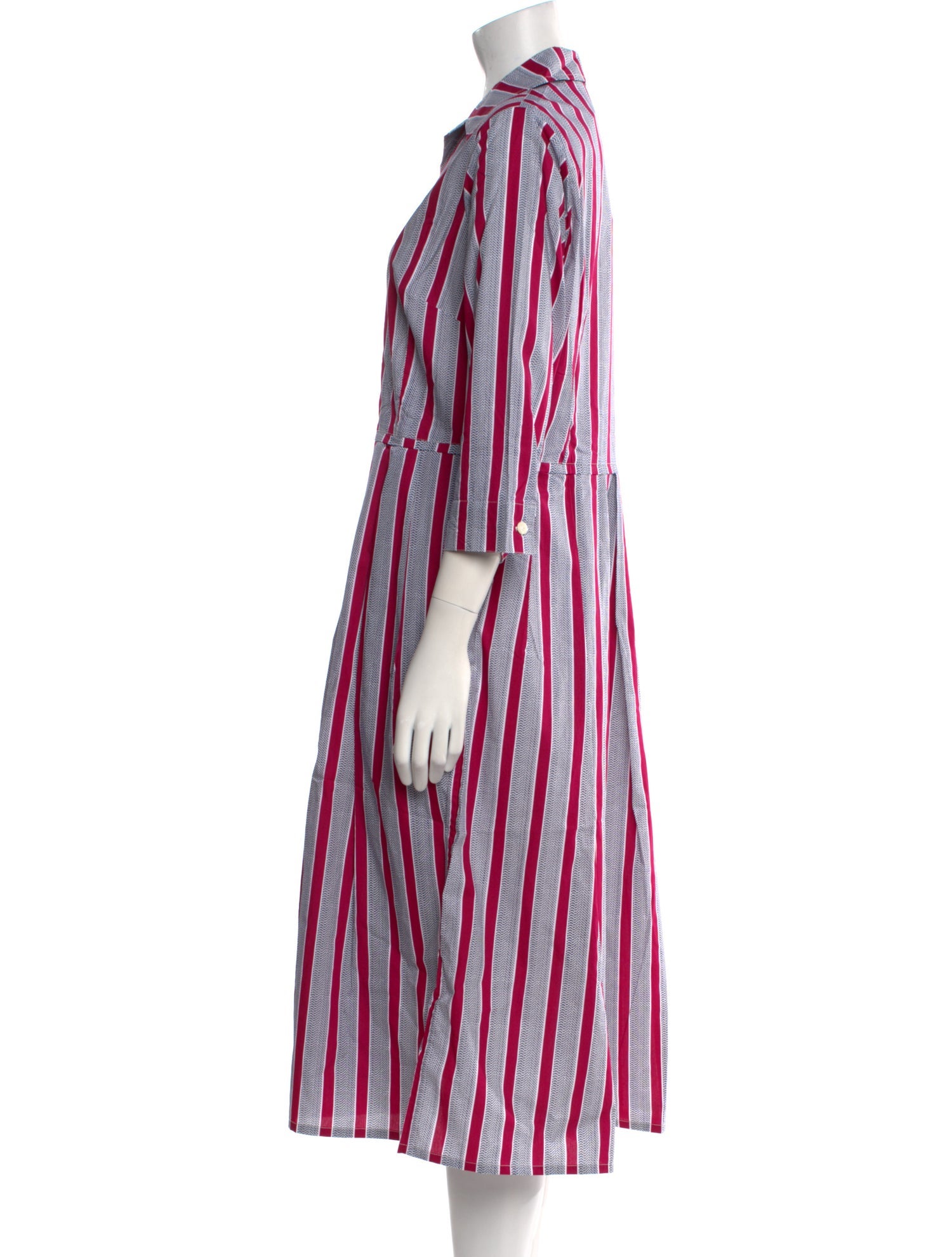Samantha Sung Striped Midi Length Dress