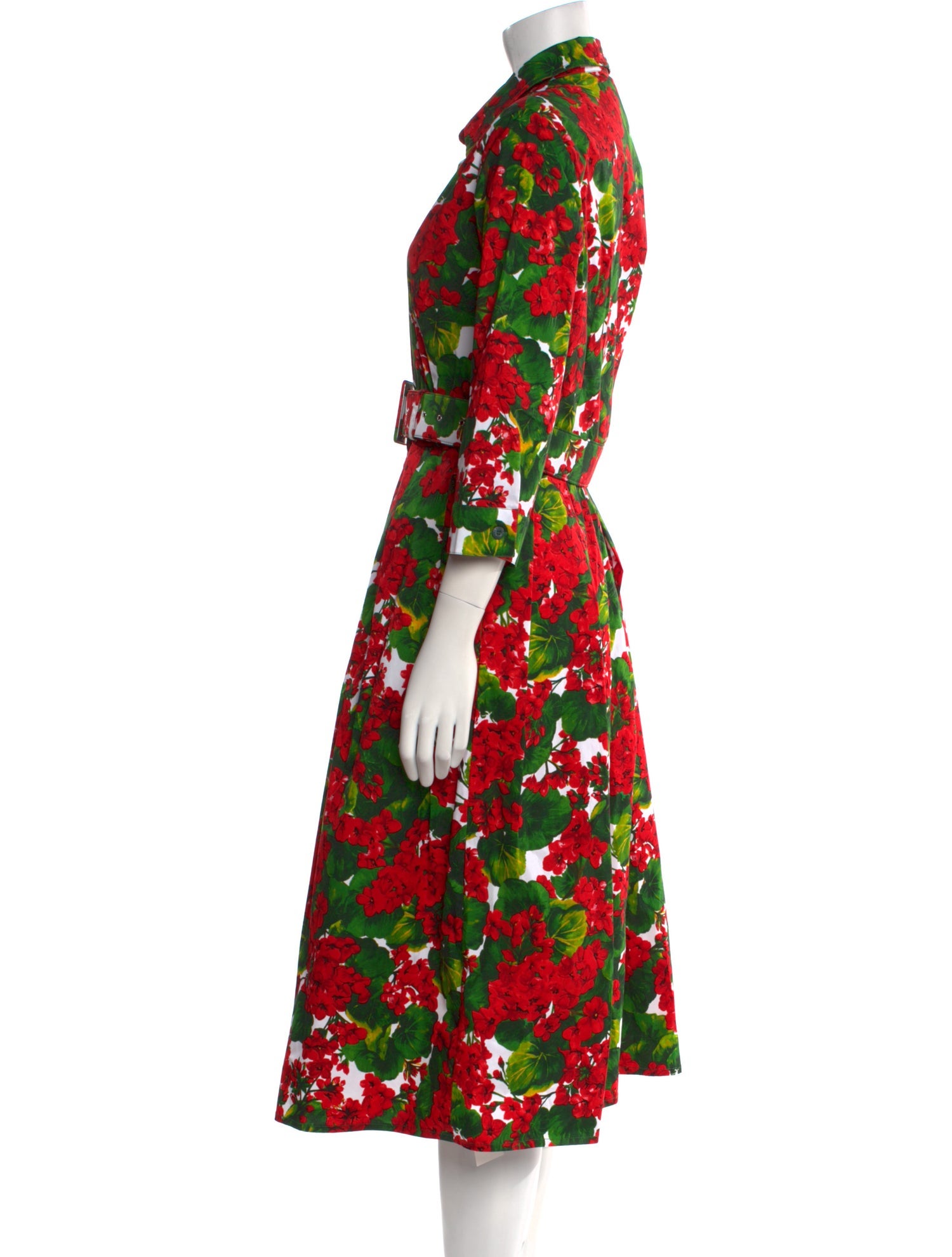 Samantha Sung Floral Print Midi Length Dress