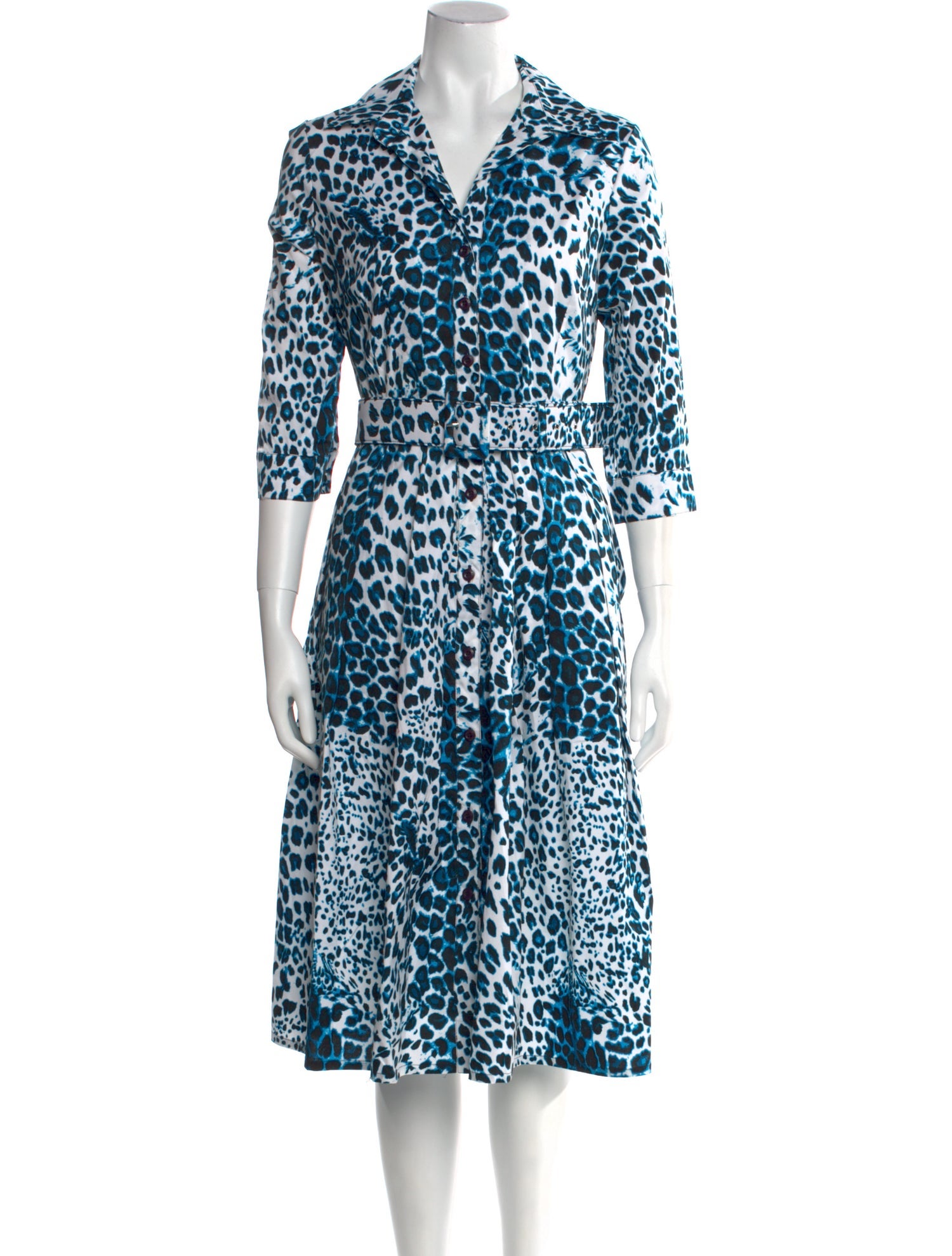 Samantha Sung Animal Print Midi Length Dress