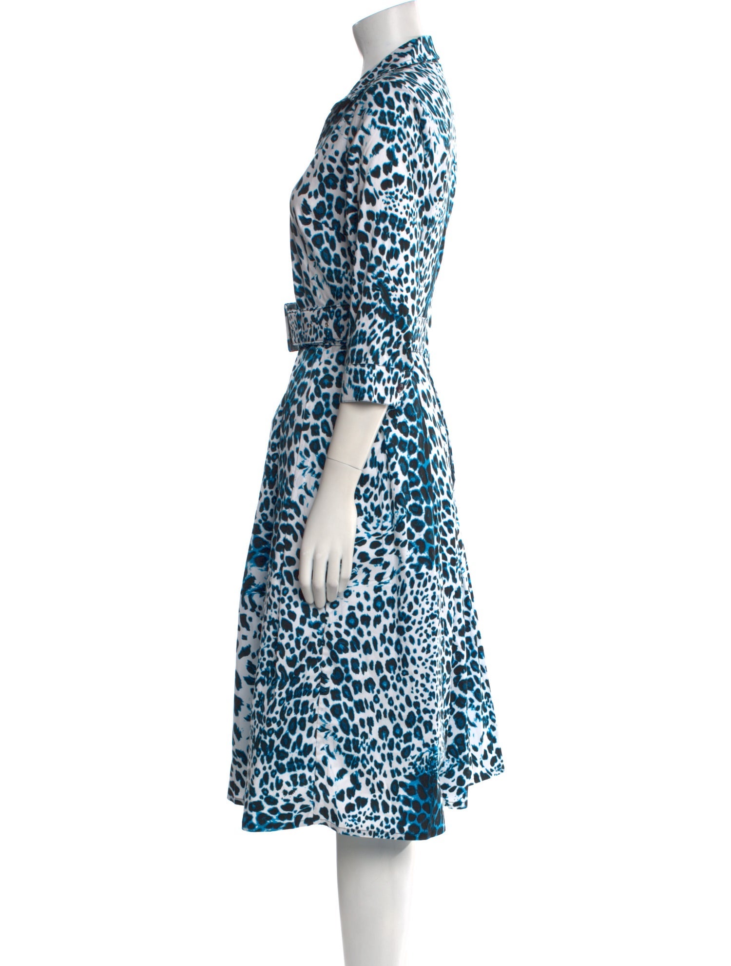 Samantha Sung Animal Print Midi Length Dress