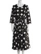 Samantha Sung Polka Dot Print Midi Length Dress