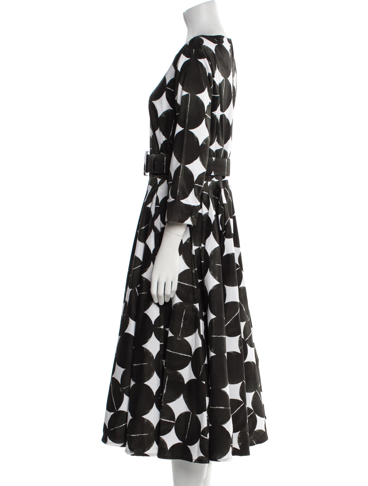Samantha Sung Polka Dot Print Midi Length Dress