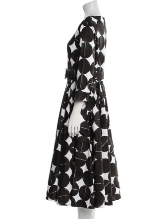 Samantha Sung Polka Dot Print Midi Length Dress