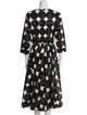 Samantha Sung Polka Dot Print Midi Length Dress