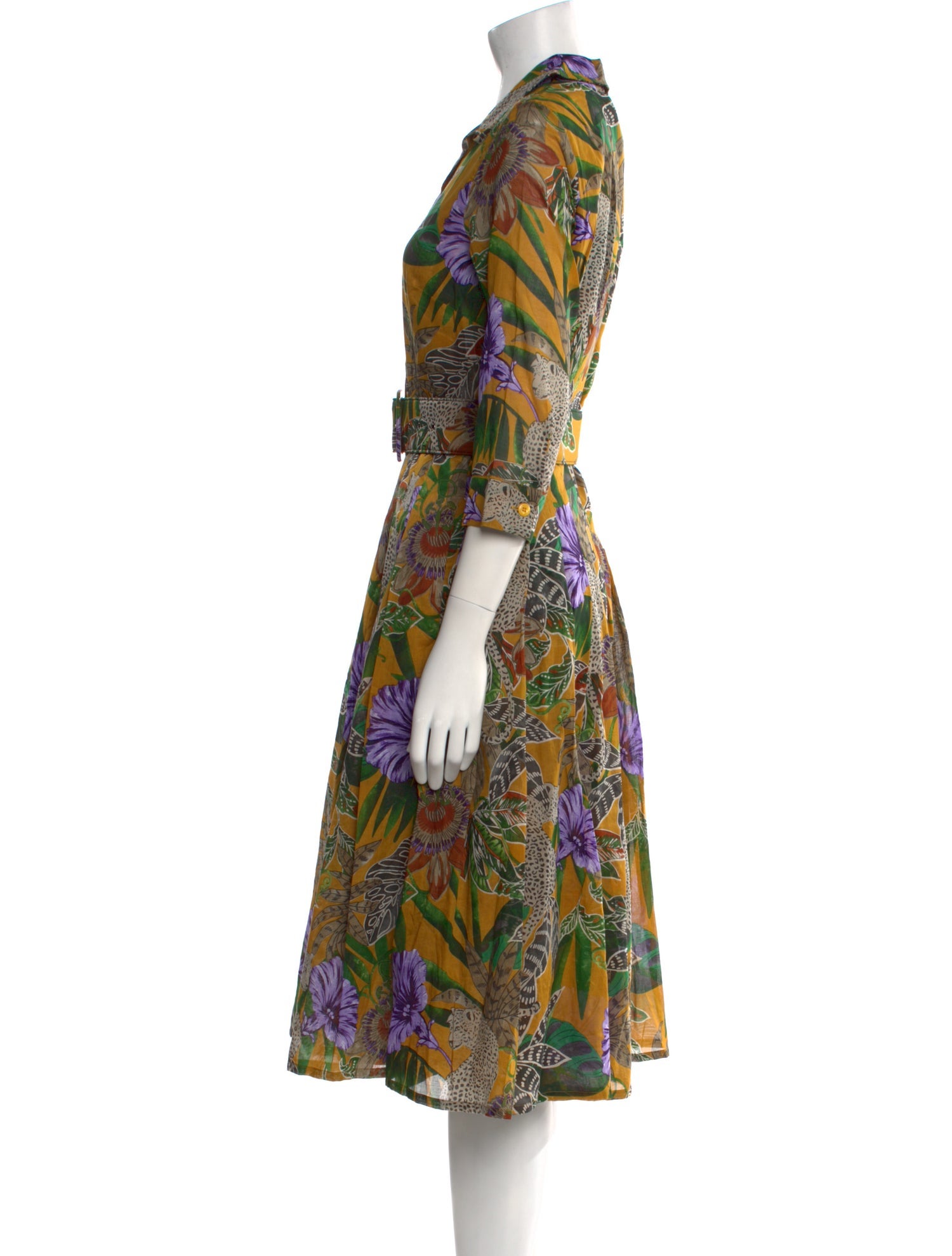 Samantha Sung Printed Midi Length Dress