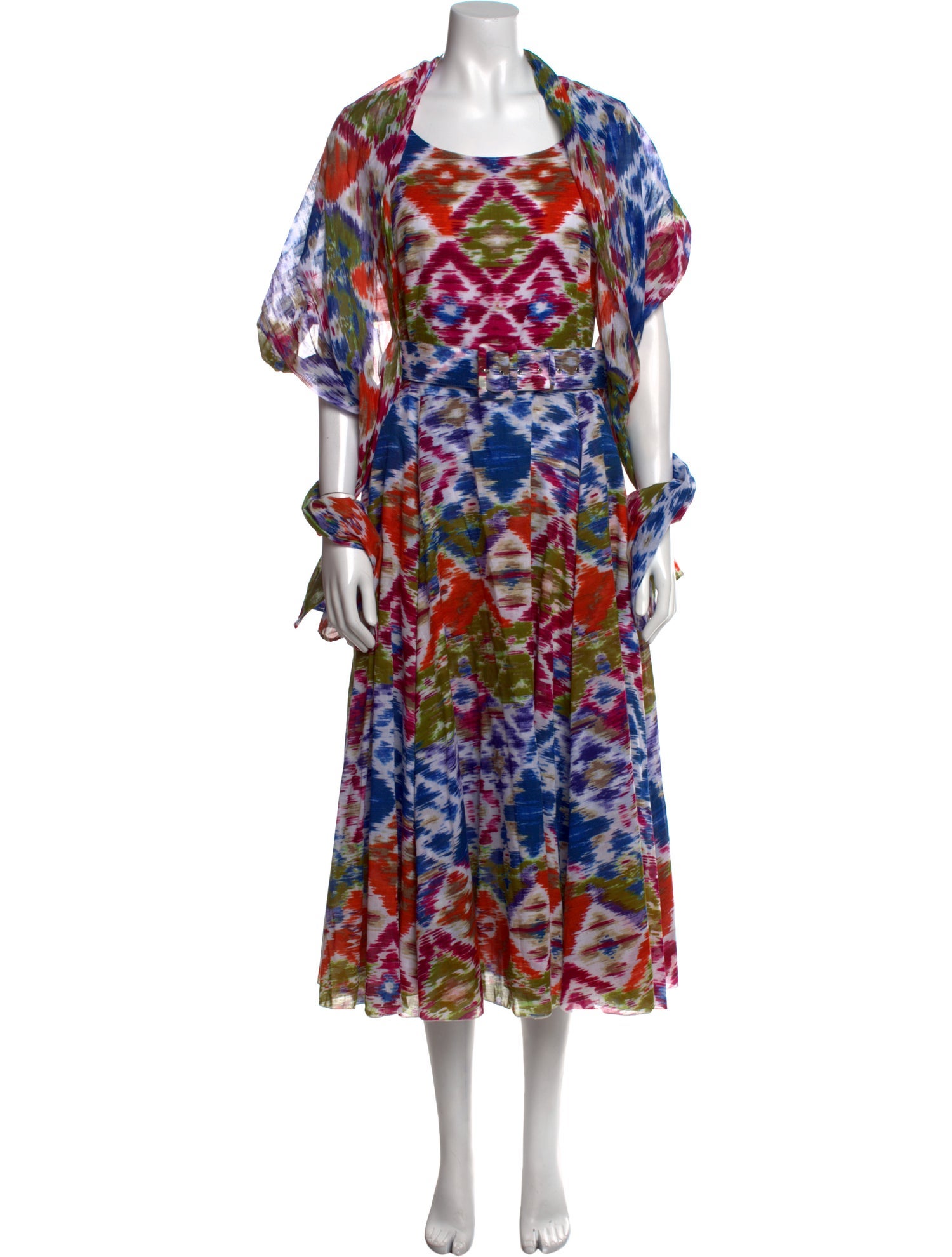 Samantha Sung Printed Midi Length Dress