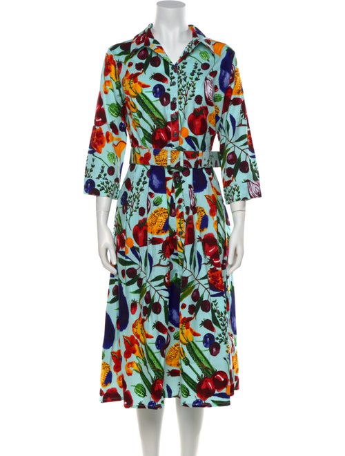 Samantha Sung Printed Midi Length Dress