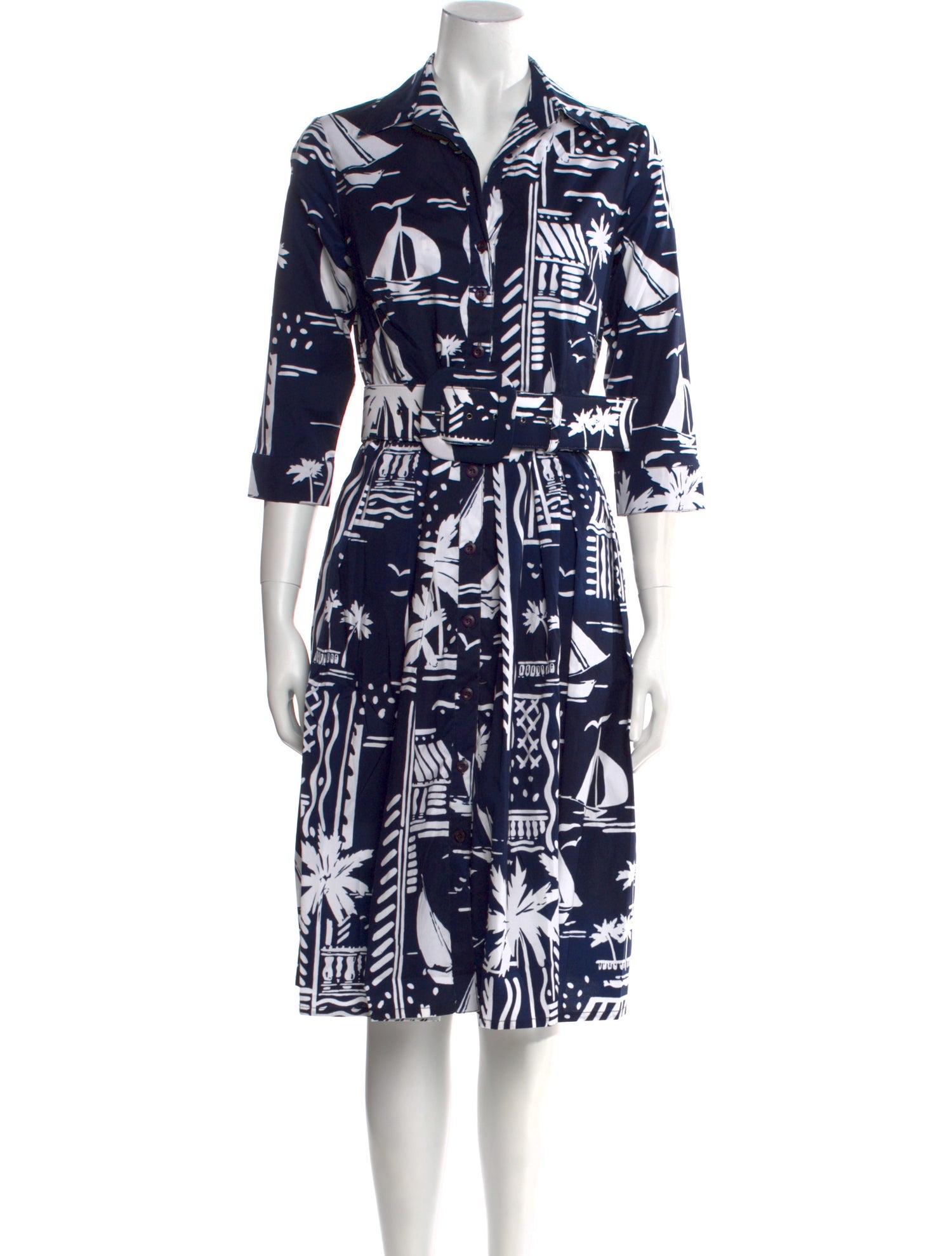 Samantha Sung Printed Midi Length Dress