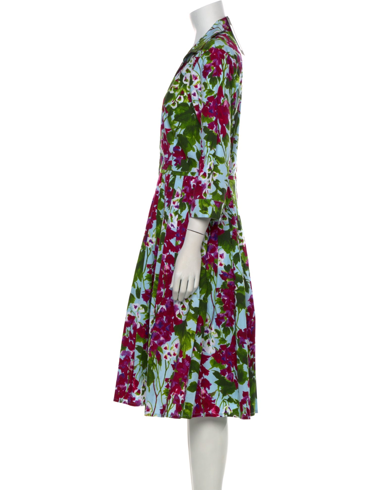 Samantha Sung Floral Print Midi Length Dress